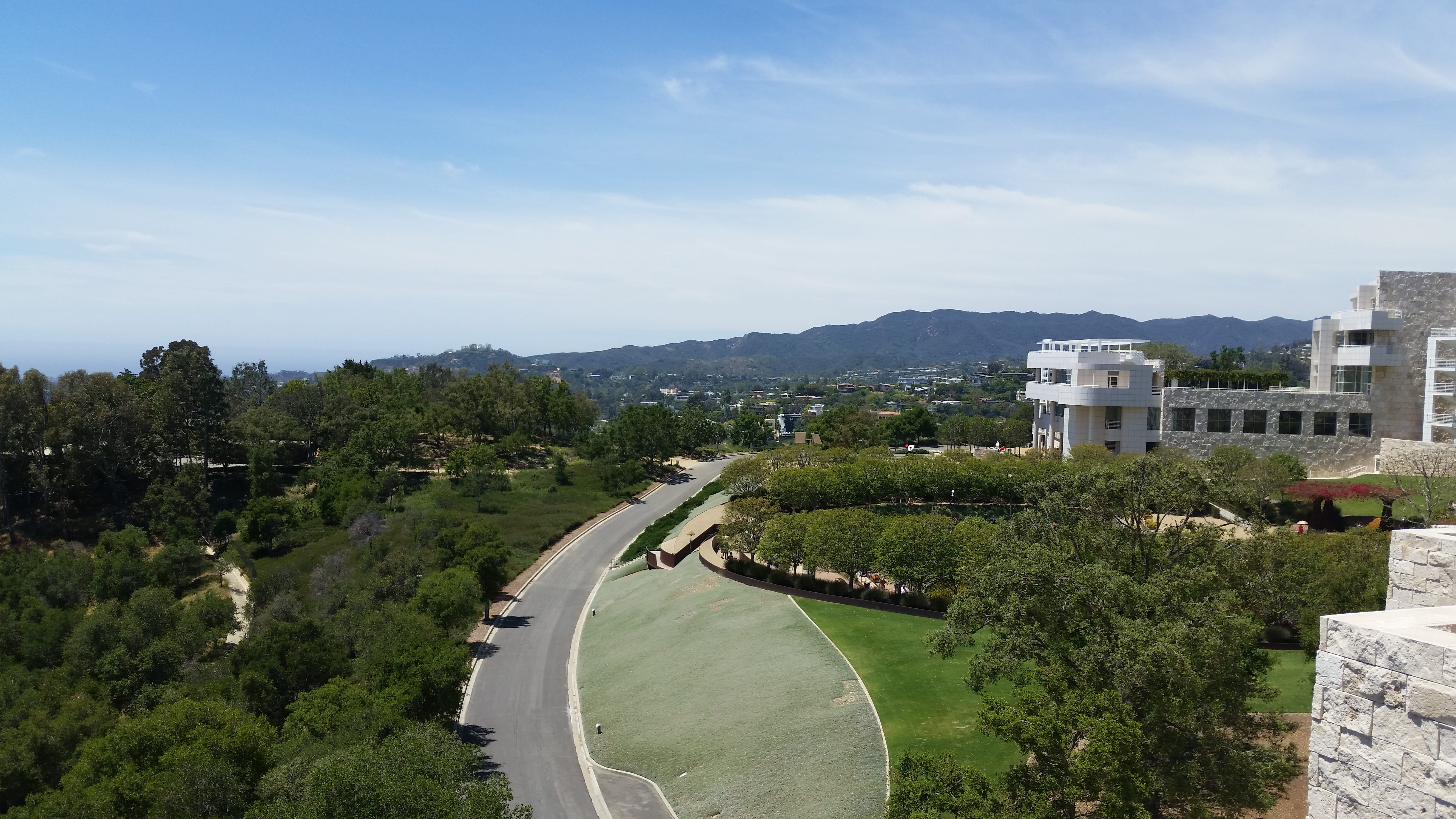 built structure, the getty, united states, day, transportation, tree, los angeles, scenics - nature, city, building exterior, #gettycenter #landscape, 5K, HD Wallpaper