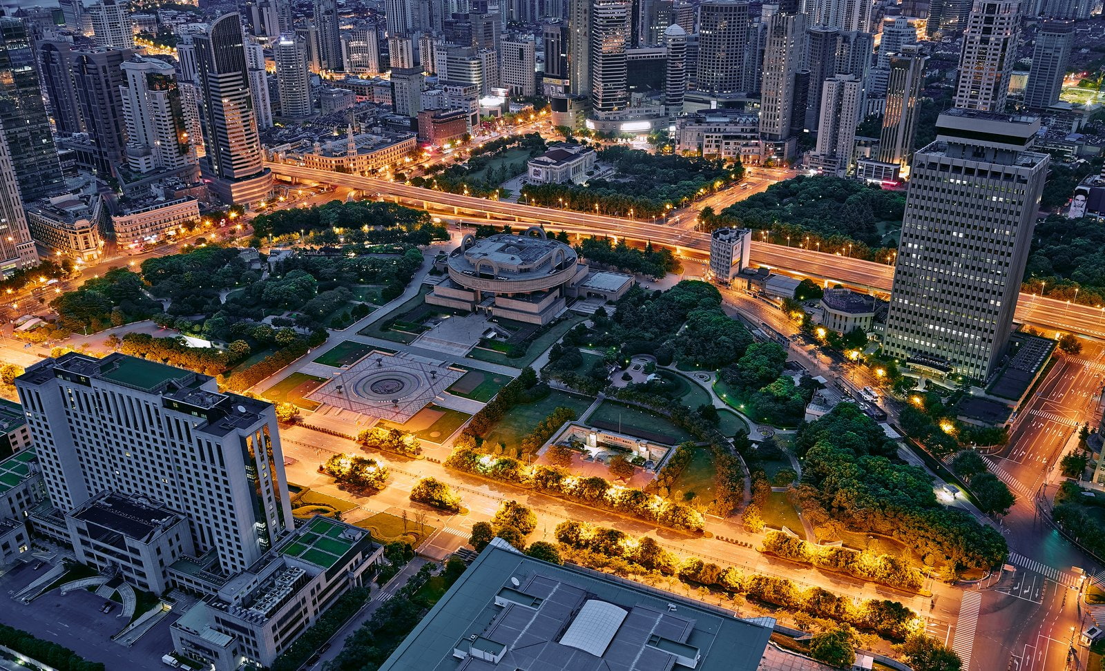 chine, buildings, light, cities, skyline, highways, citylifes, architecture, asians, cityscapes, china, bridges, skyscrapers, asian, night, skylines, 720P, HD Wallpaper