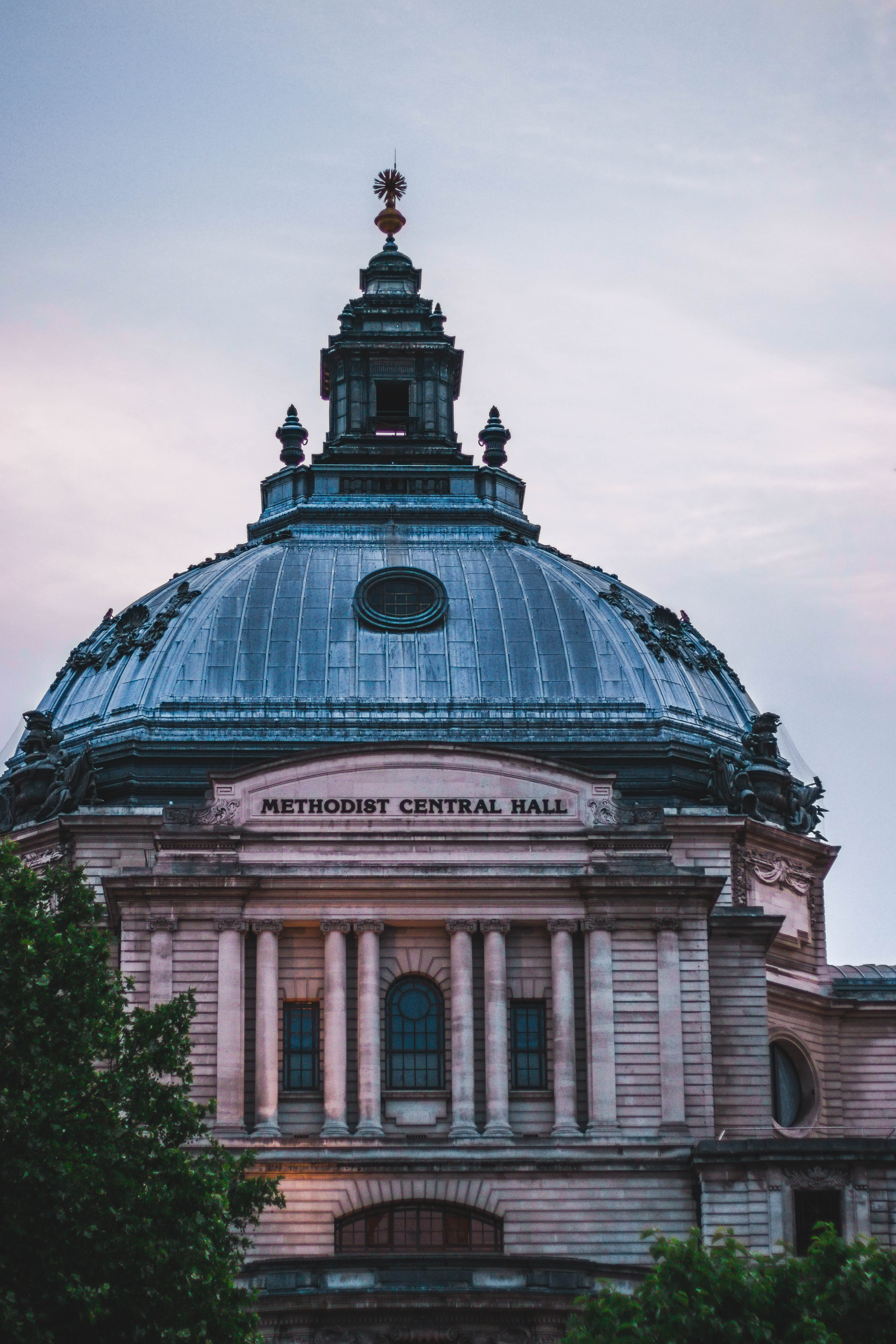 tourism, travel destinations, sky, spire, urban, central, hall, methodist, street, dome, the past, belief, city, structure, no people, architecture, concrete, Phone HD Wallpaper
