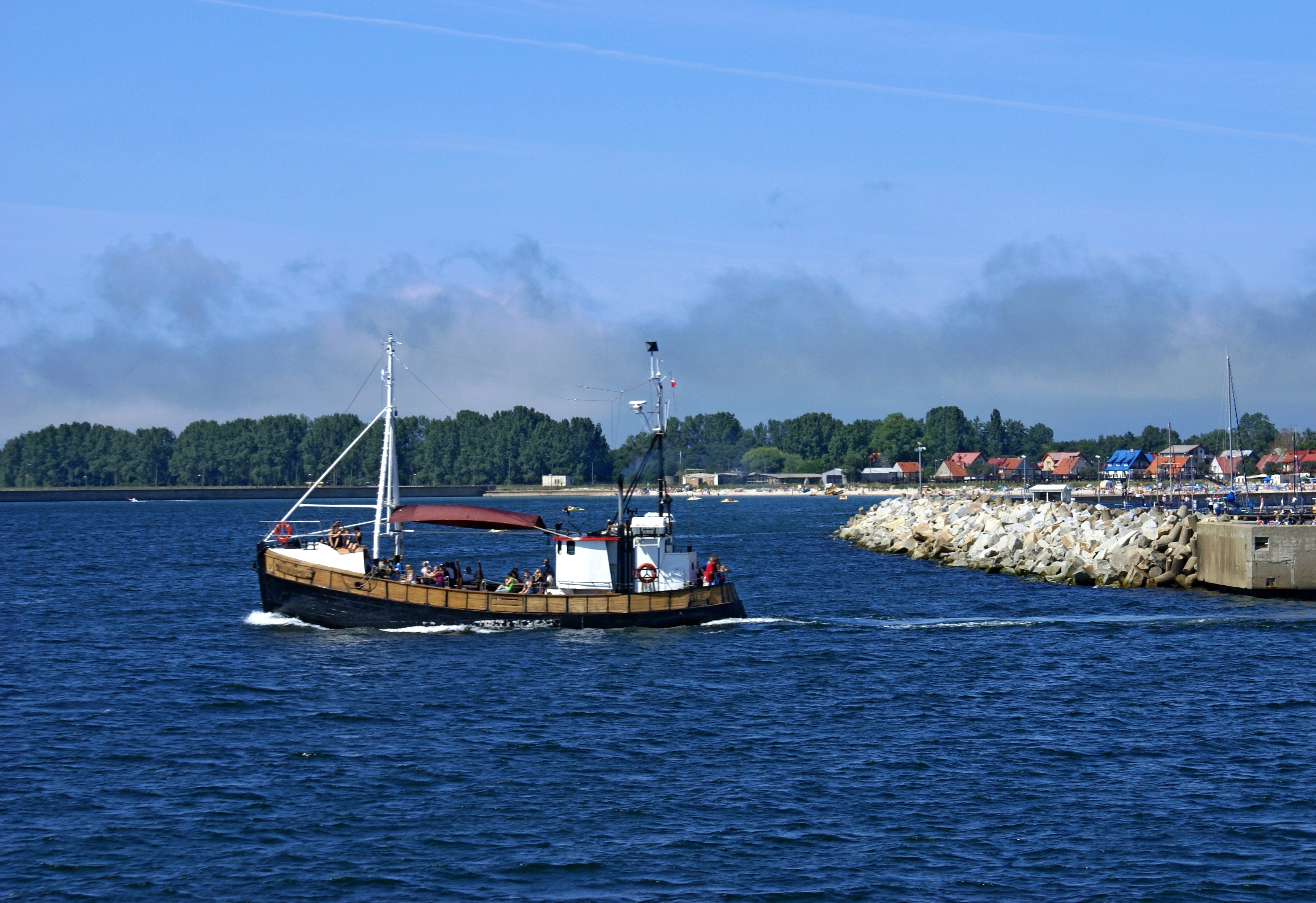 travel destinations, northern poland, nature, poland, outdoors, fishing industry, nautical vessel, the coast, 2K, sailboat, the barge, passenger craft, HD Wallpaper