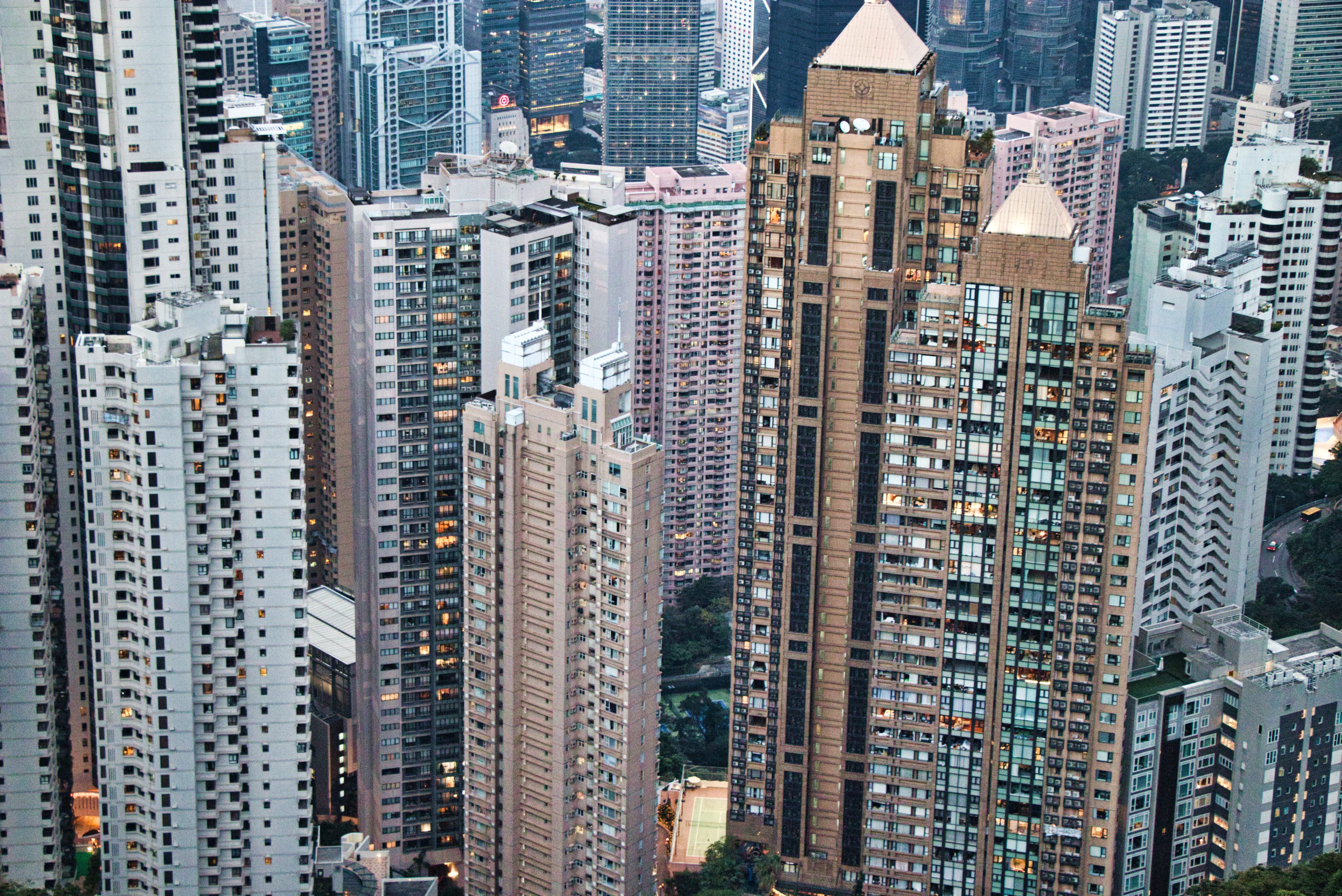 building exterior, the skyscraper, built structure, tall - high, high angle view, day, cityscape, residential district, financial district, superstructure, HD Wallpaper