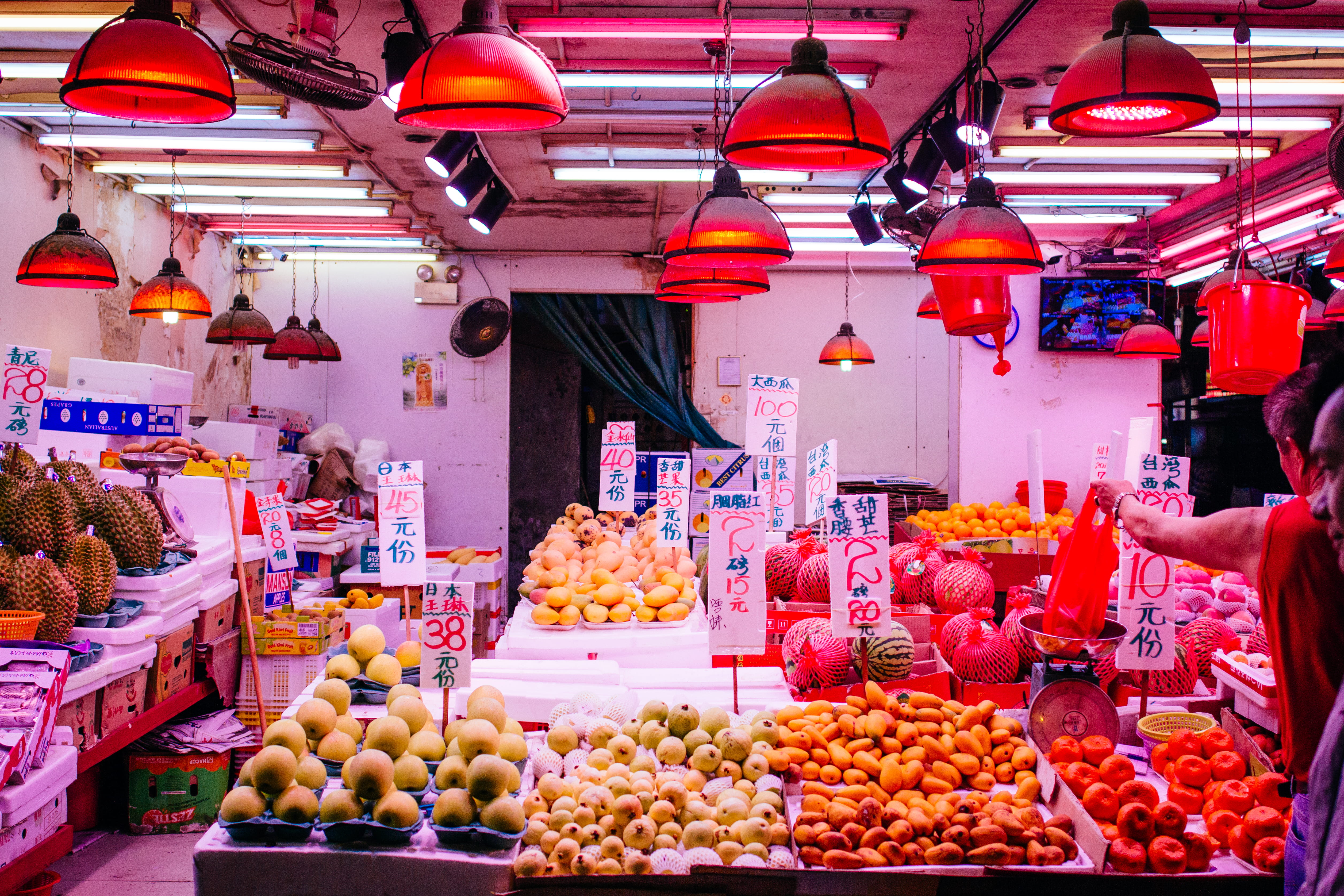4K, orange, abundance, retail, indoor, flora, food and drink, man, variation, near, choice, light, business, standing, healthy eating, asian, orange color, HD Wallpaper