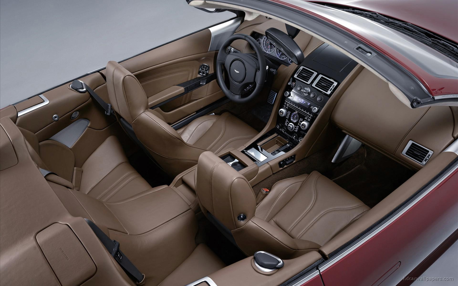 cars, car, 1080P, volante, aston, red, martin, aston martin, convertible, 2010, dbs, interior, HD Wallpaper