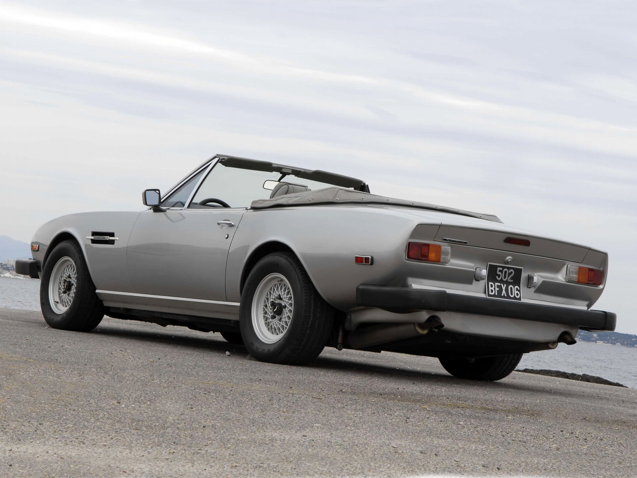 side View, road, sky, speed, city, nature, outdoors, silver, mode of Transport, travel, land Vehicle, no People, retro Styled, volante, auto, front View, HD Wallpaper