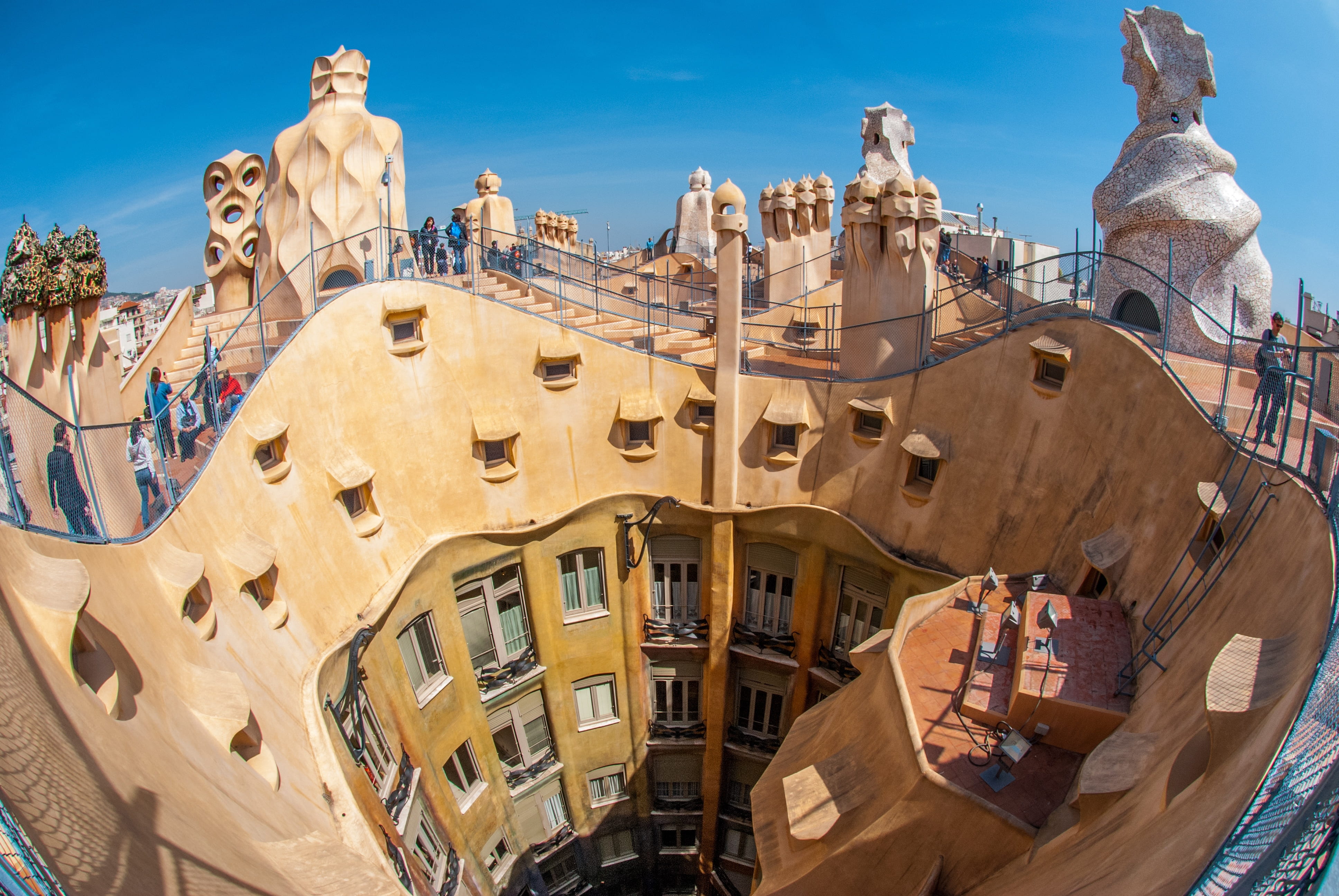 art and craft, 4K, house, religion, old, barcelona, spain, roof, apartment, gothic style, concrete, cityscape, building, photography, travel, lens, eye, HD Wallpaper