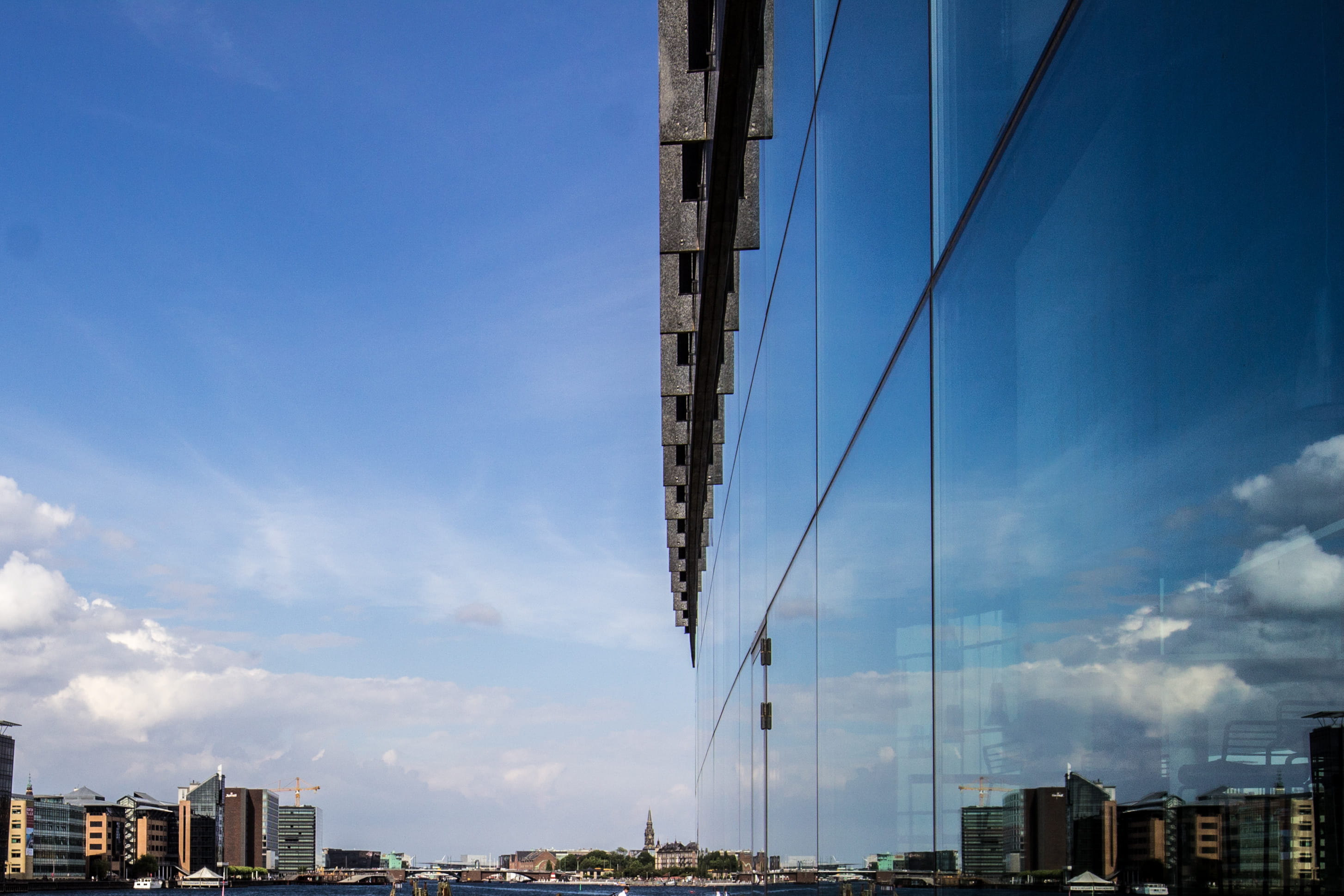built structure, denmark, habor, building exterior, industry, sky, office building exterior, habour, no people, 2K, day, construction equipment, low angle view, HD Wallpaper