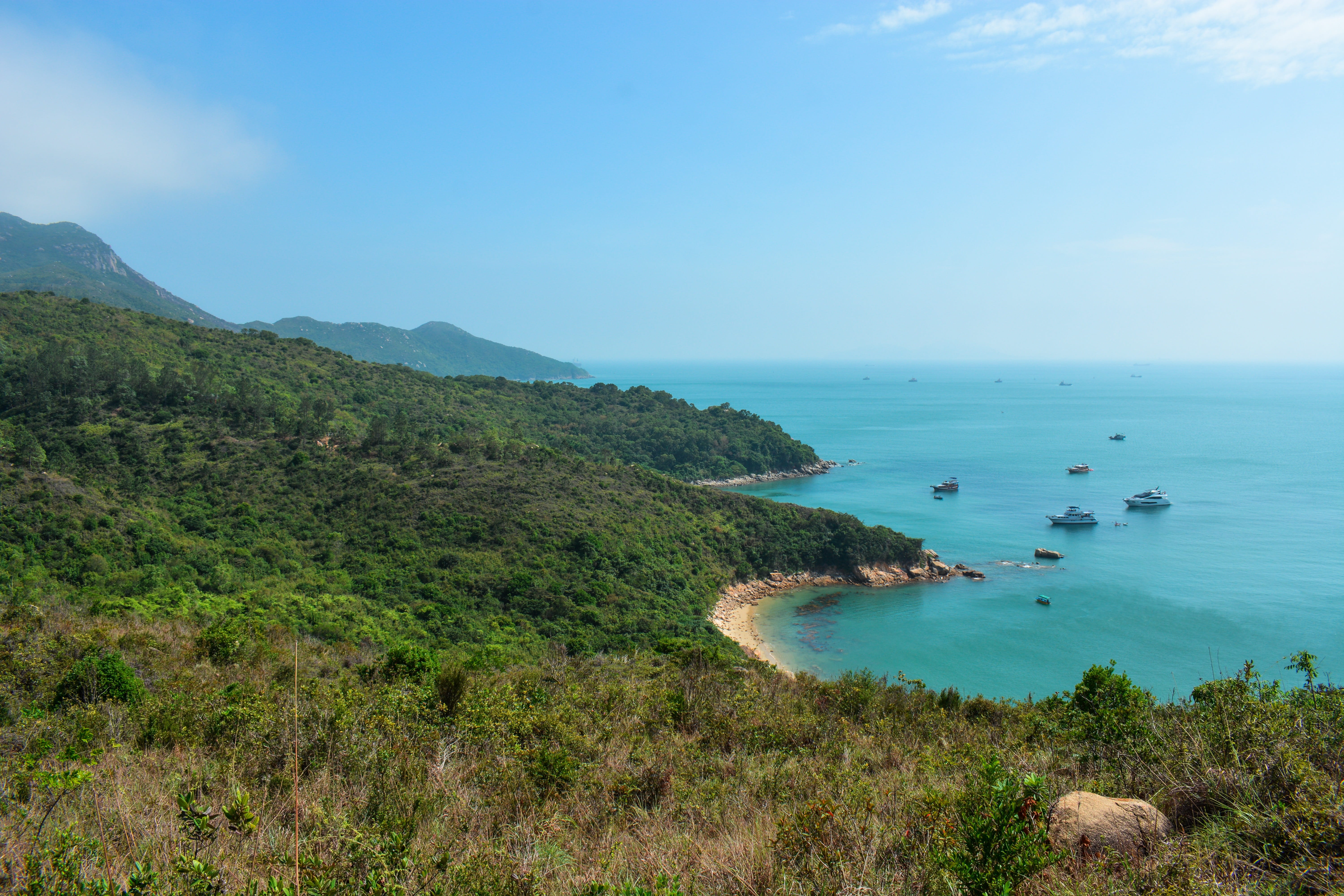 hongkong, water, non-urban scene, day, land, beach, horizon over water, island, no people, plant, beauty in nature, turquoise colored, idyllic, sea, lamma, HD Wallpaper