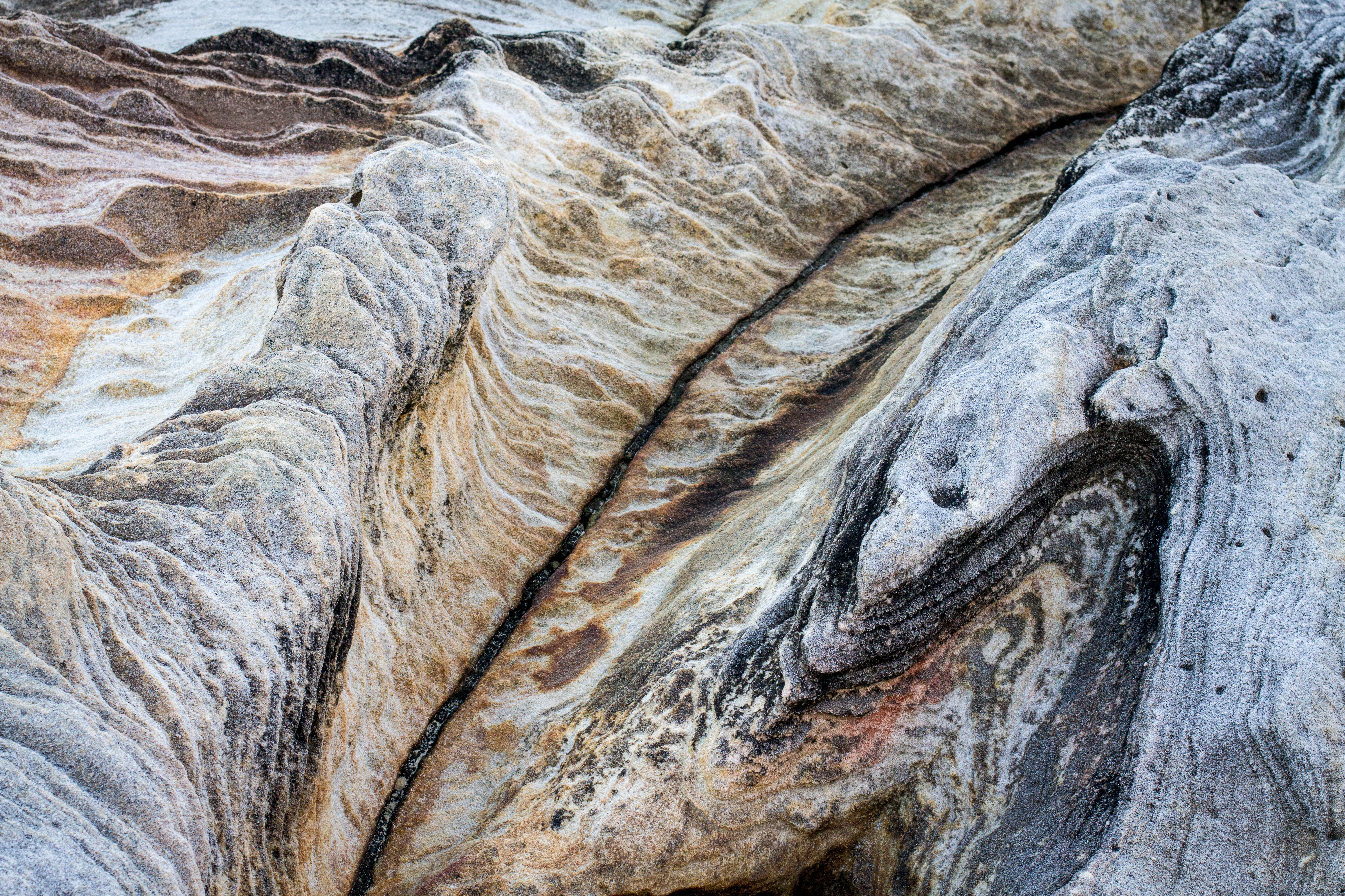 geology, pattern, material, stone, beach, erosion, rough, shape, textured, photoholgic, natural, backgrounds, coastline, 5K, outdoors, shade, mineral, HD Wallpaper