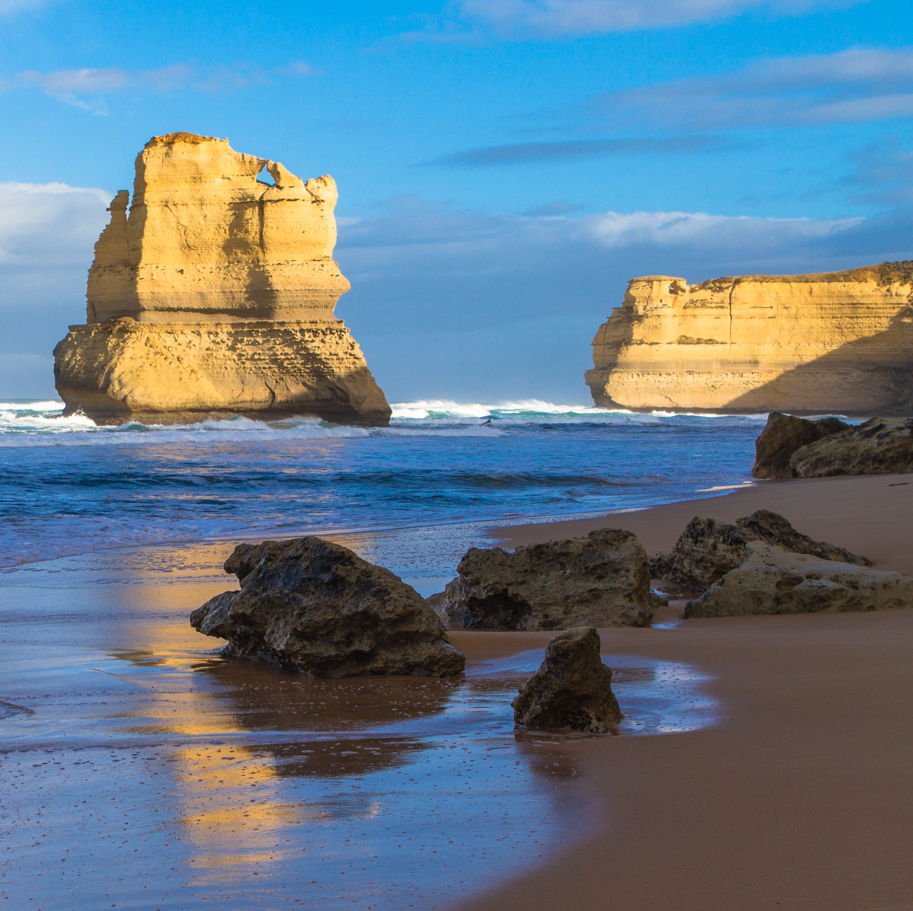 horizon over water, travel, sea, water, beauty in nature, gibson steps, nature, photoholgic, day, rock - object, rock, beach, port campbell, great ocean road, HD Wallpaper