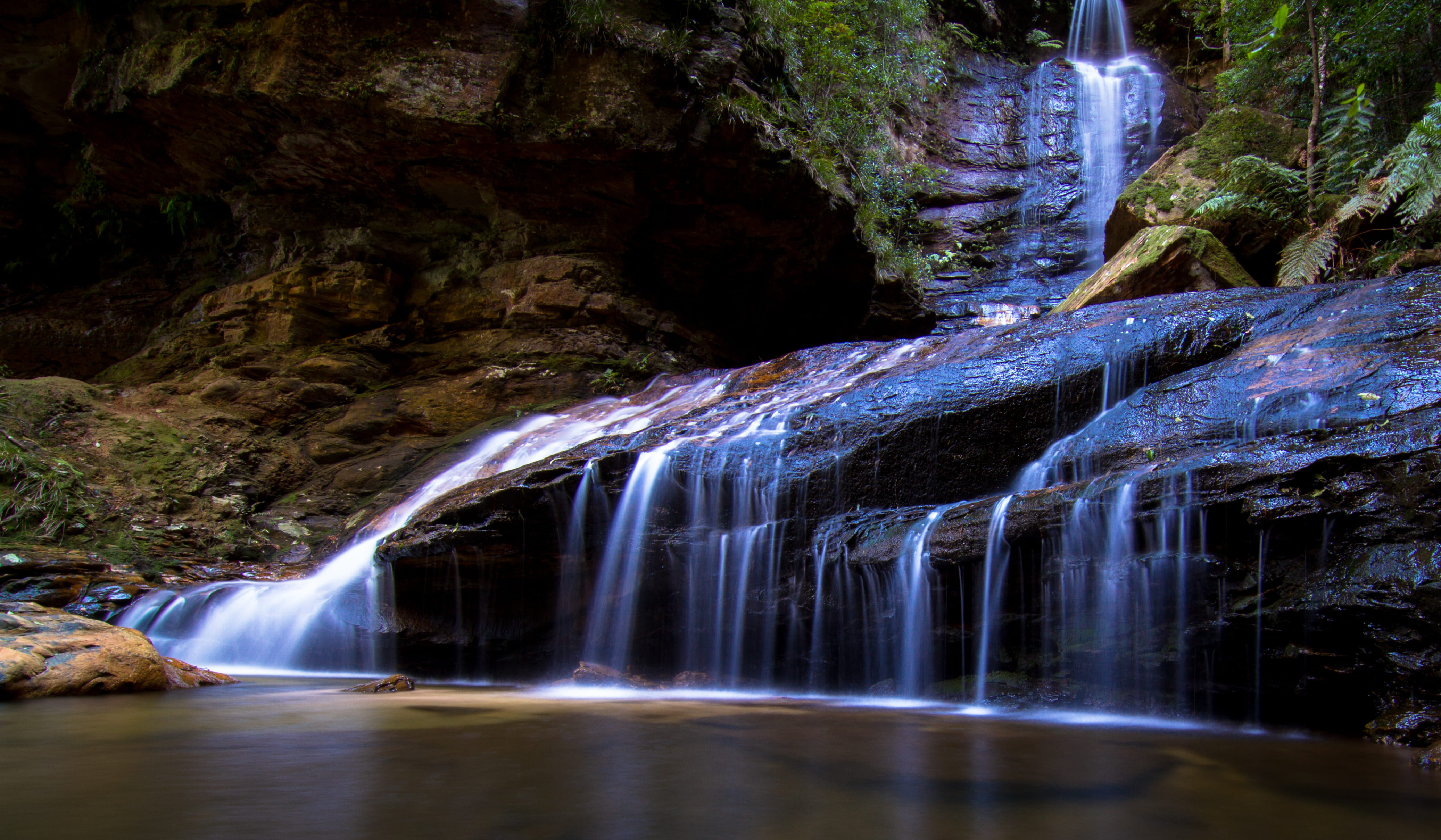 non-urban scene, rock - object, green, rock formation, landscape, wanderlust, solid, valley of the waters track, mountains, hiking, flowing, long exposure, HD Wallpaper