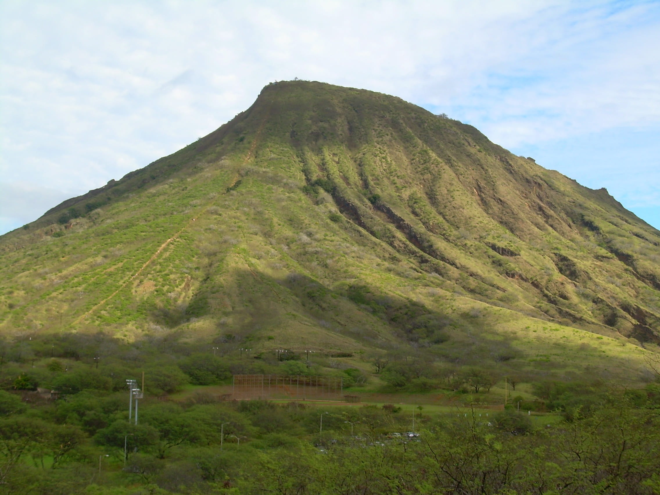 beauty in nature, landscape, scenics - nature, sky, outdoors, Head, hill, environment, volcano, day, volcanic Landscape, idyllic, scenics, hawaii, head, HD Wallpaper