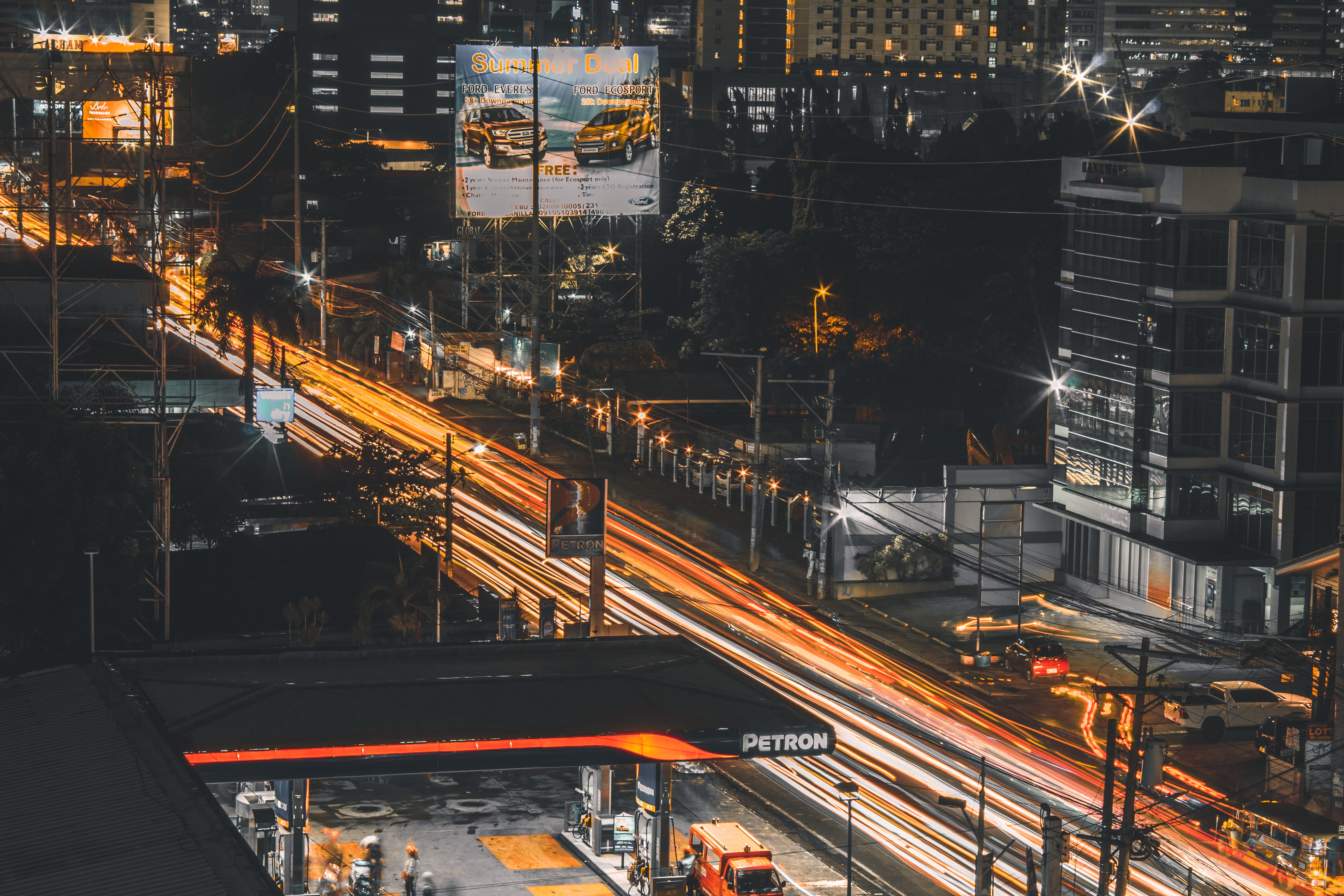 motion, time lapse, pavement, 5K, time, evening, downtown, cityscape, office building exterior, long exposure, high angle view, architecture, modern, vehicles, HD Wallpaper