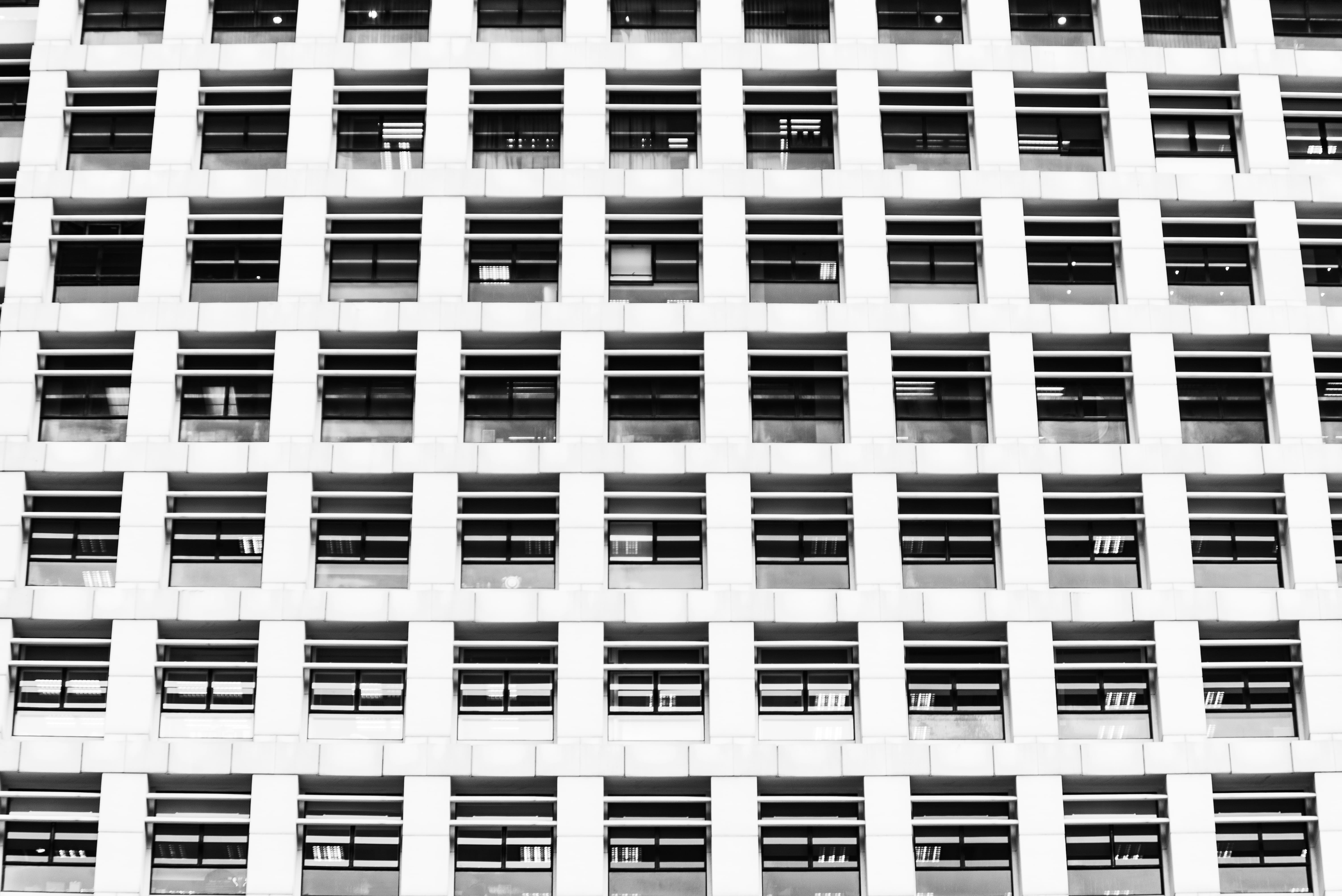 5K, hole, square, city, symbol, grille, modern, in a row, pattern, rug, housing, low angle view, text, windows, full frame, backgrounds, outdoors, building exterior, HD Wallpaper