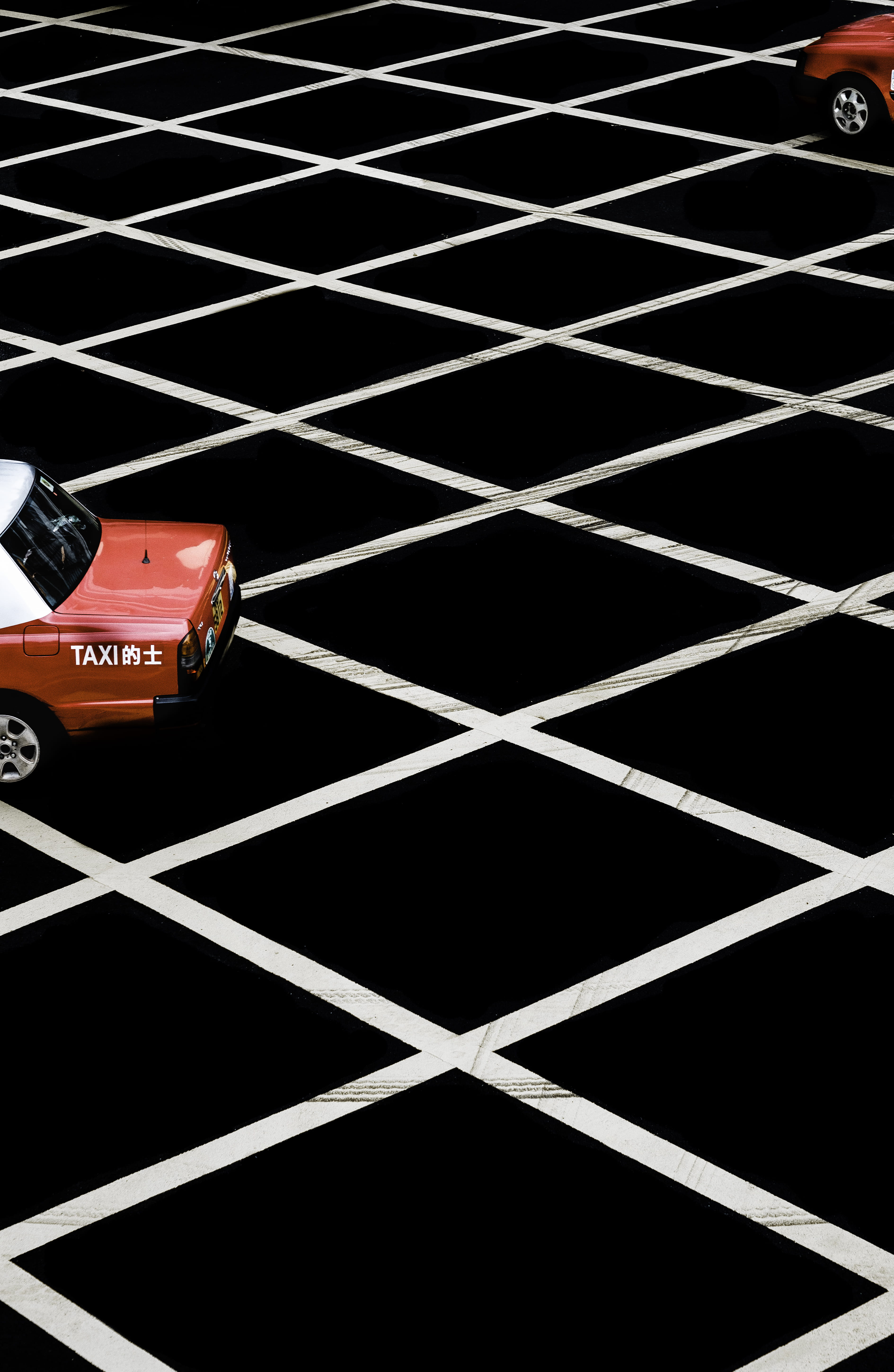 industry, pattern, line, car, red, full frame, hong kong, metal, street, abstract, tile, city, high angle view, motor vehicle, equipment, black, geometric shape, Phone HD Wallpaper