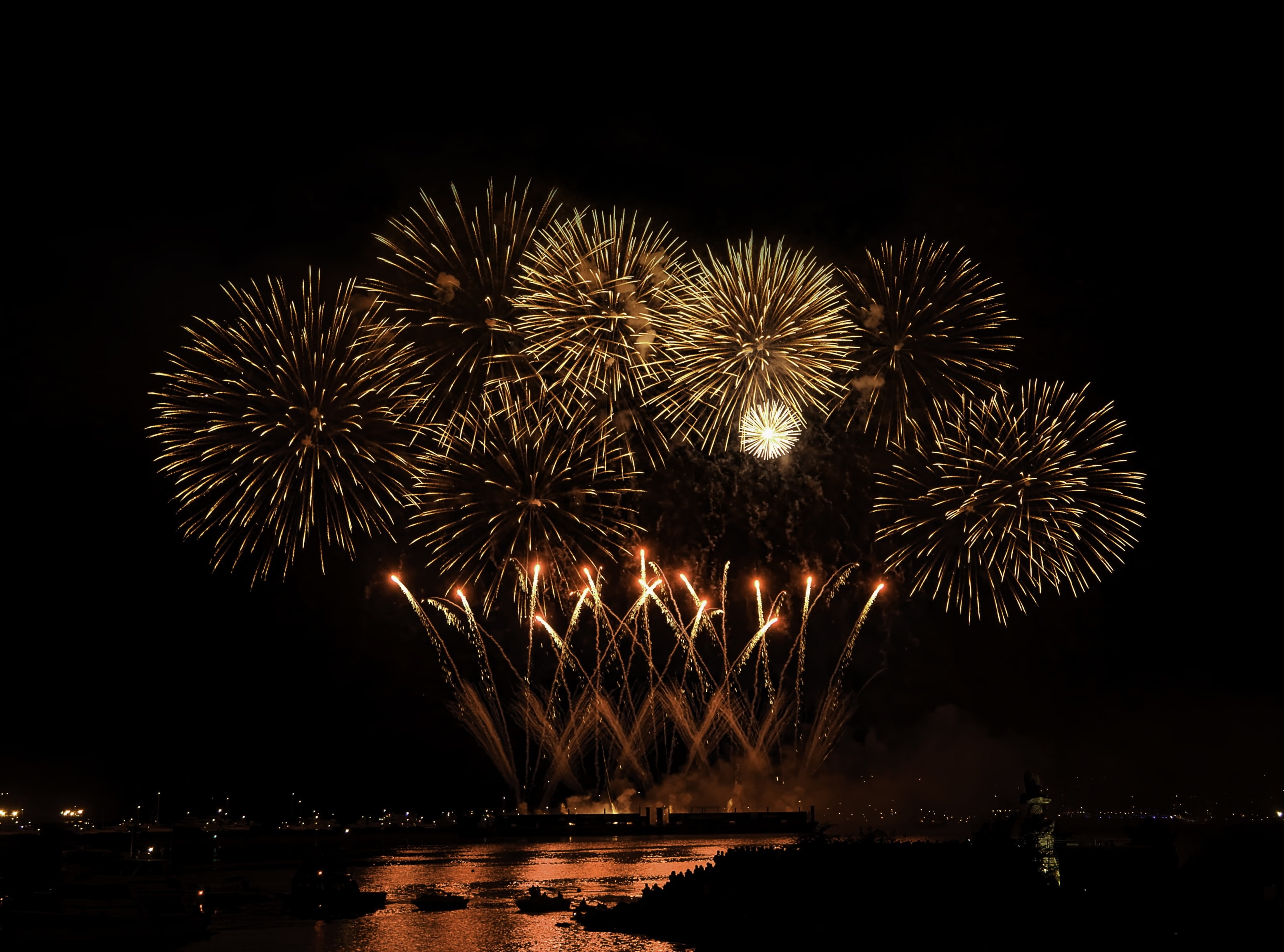 exploding, glowing, Night, blurred motion, New Year, event, Dark, arts culture and entertainment, motion, Holidays, sparks, Fireworks, no people, firework display, HD Wallpaper