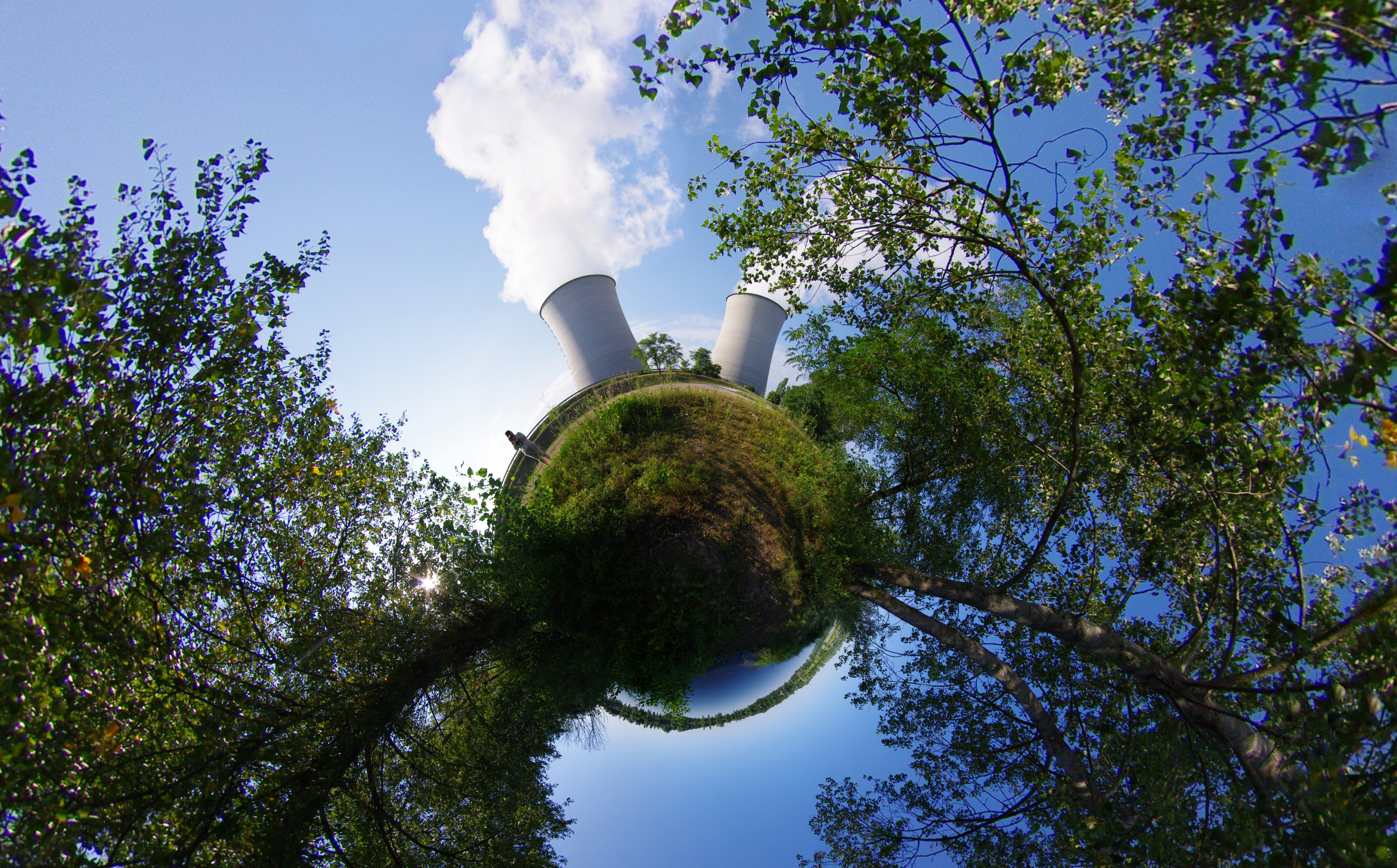 sky, pollution, Burgundy, green color, handheld, smoke stack, emitting, neuvy, branch, Plant, day, round, bellevillesurloire, growth, petite, gimp, glas, HD Wallpaper