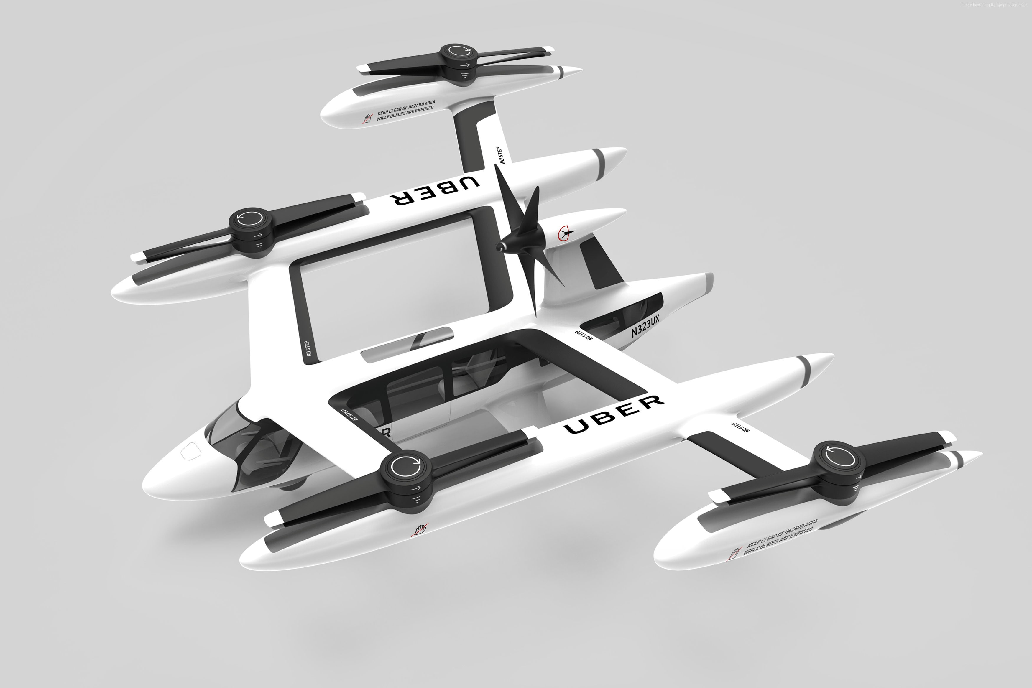 Uber Elevate Summit, Uber flying taxi, 4K, 2K, HD Wallpaper