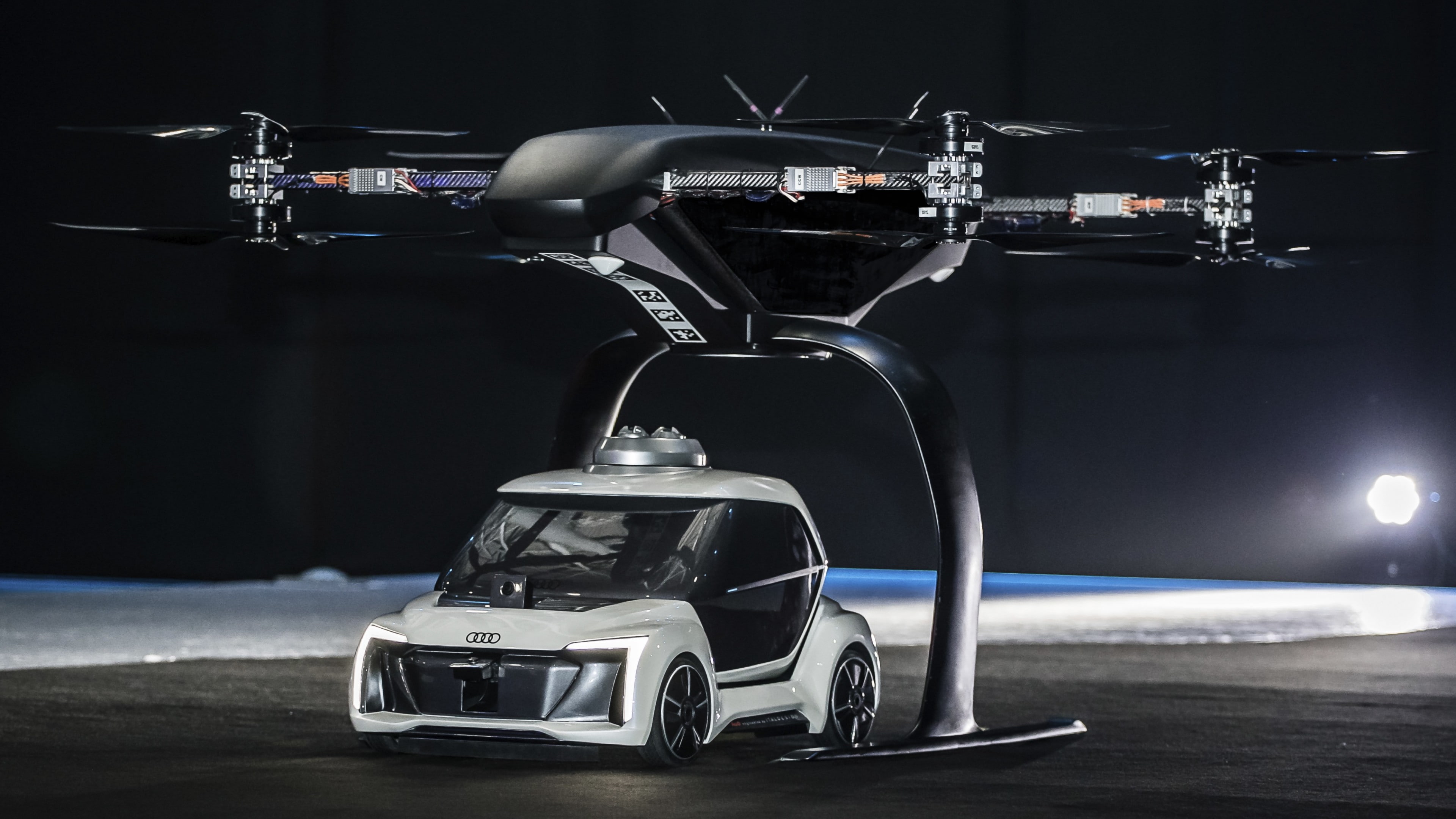 Audi Italdesign Pop.Up Next, 4K, 4K, flying taxi, HD Wallpaper