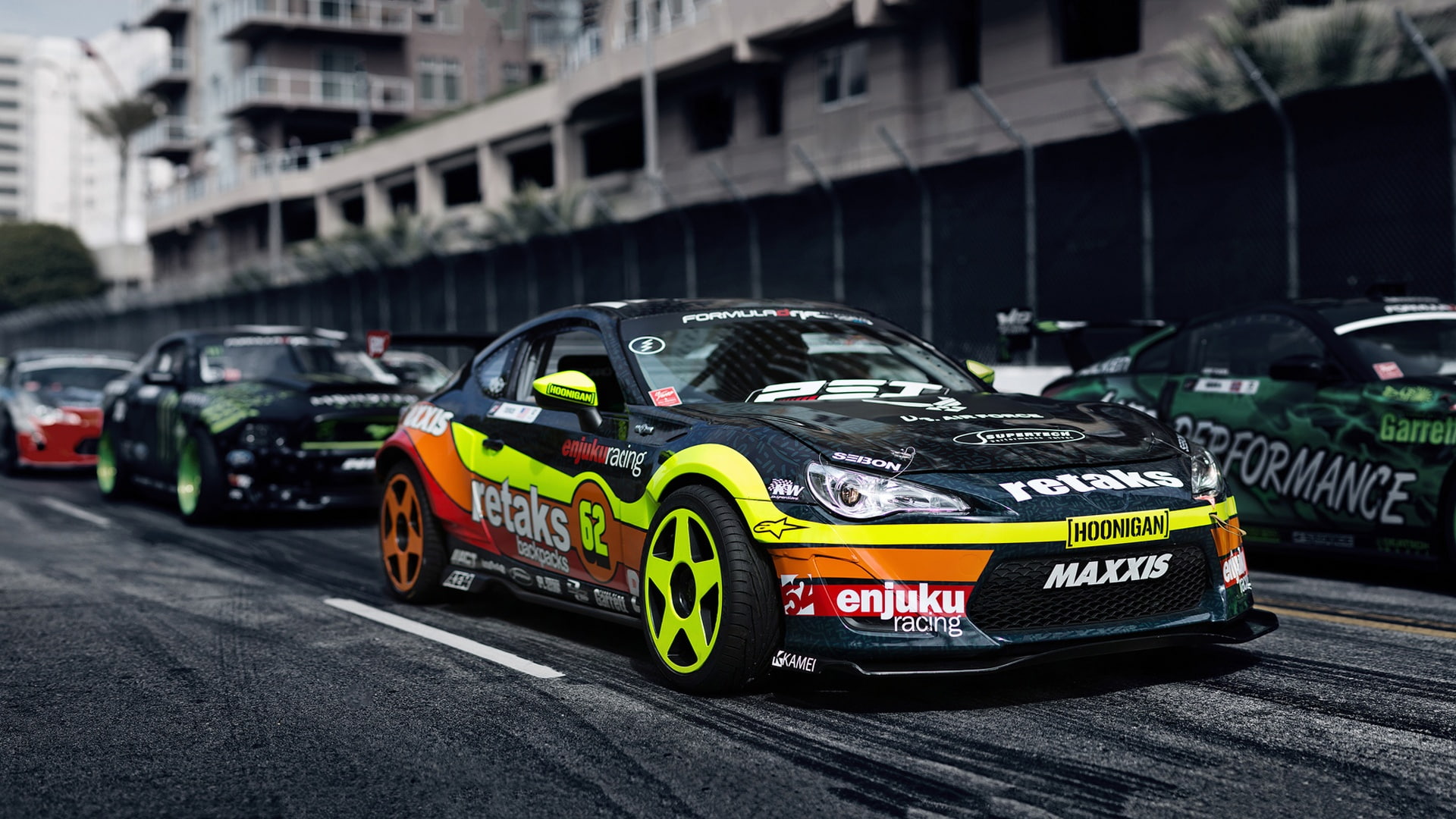 Drift, Toyota, gt, sports, black, yellow, car, Formula, 1080P, Supercar, HD Wallpaper