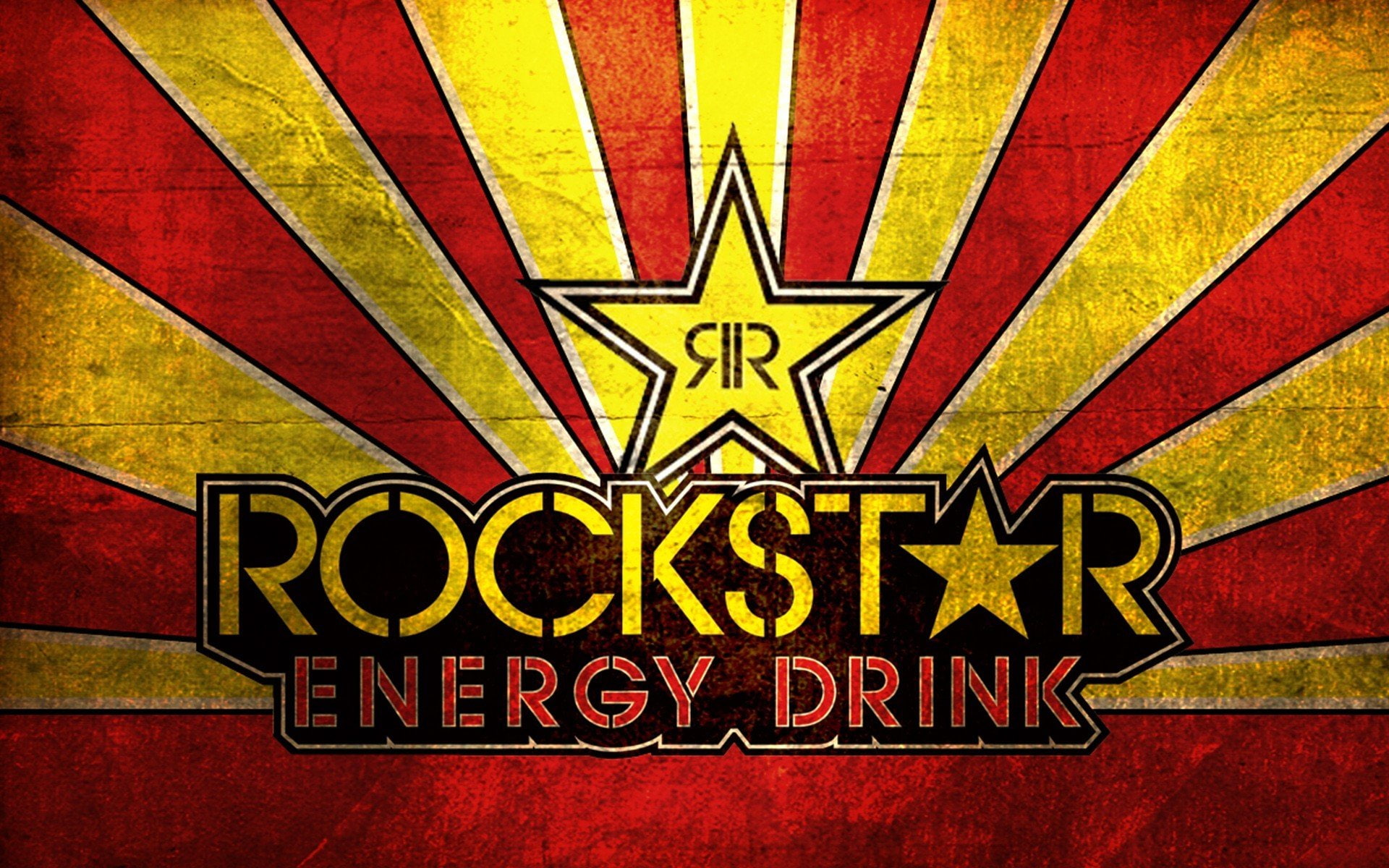 red, yellow, 1080P, Rockstar (drink), HD Wallpaper