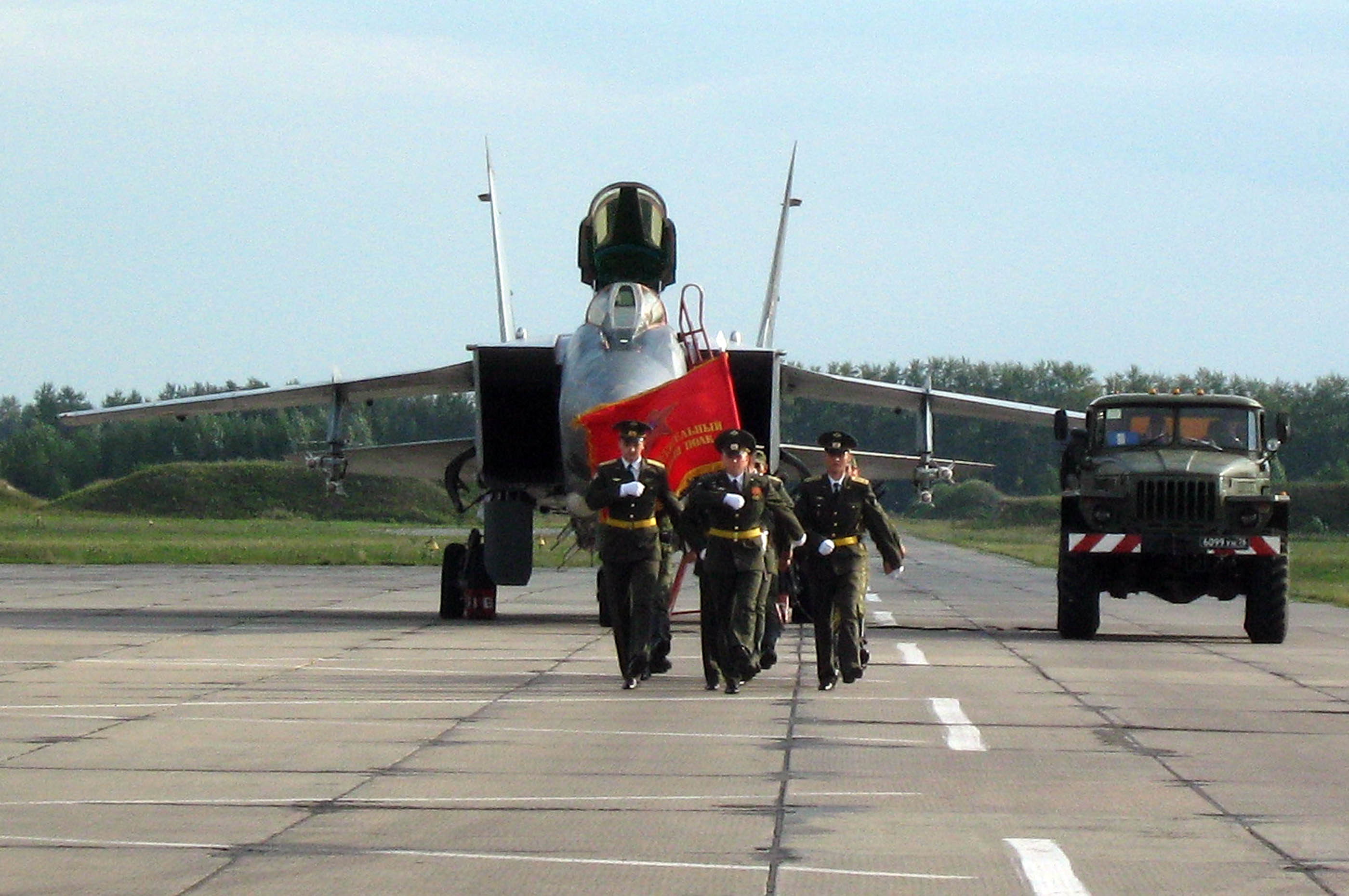 2K, Stroy, the plane, banner, fighter, interceptor, the front, WFP, the airfield, The MiG-31, BBC, Russia, military, HD Wallpaper
