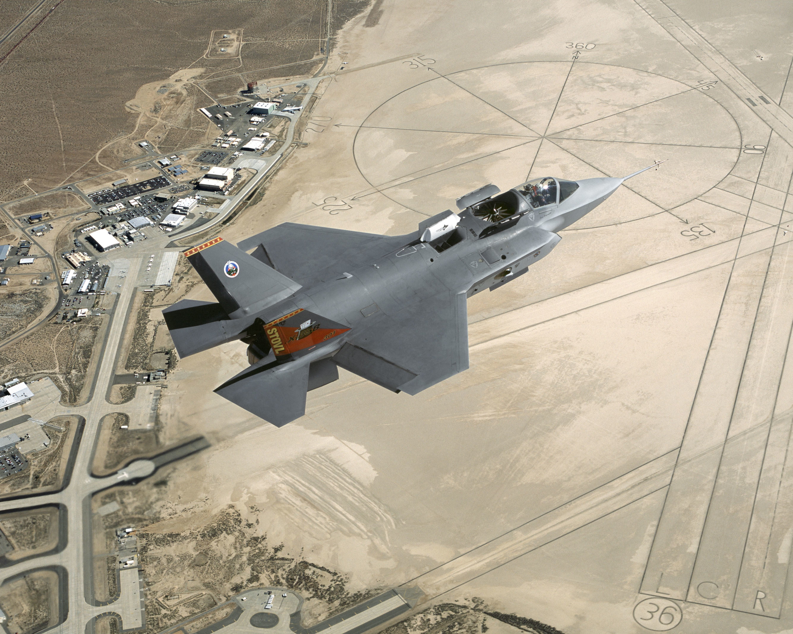 WFP, plane, day, Edwards AFB, aerospace industry, nature, aerial view, the airfield, fighter, on the move, 2K, with short takeoff, vertical landing, flying, HD Wallpaper