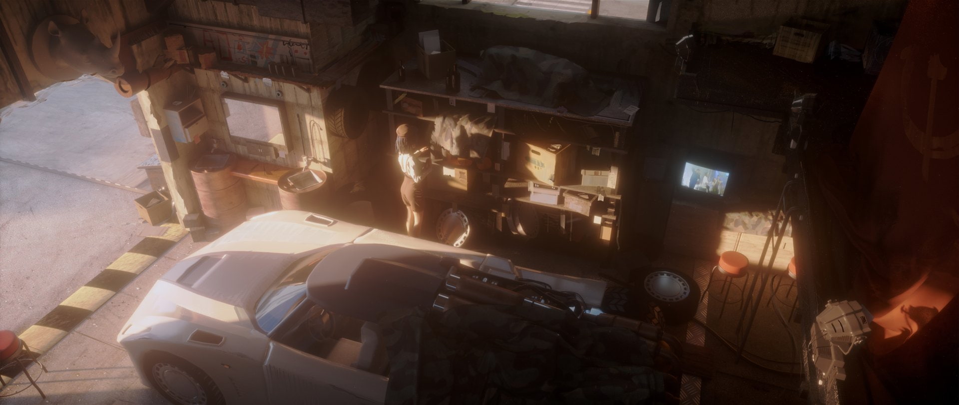 Anime, Garage, 1080P, Original, HD Wallpaper