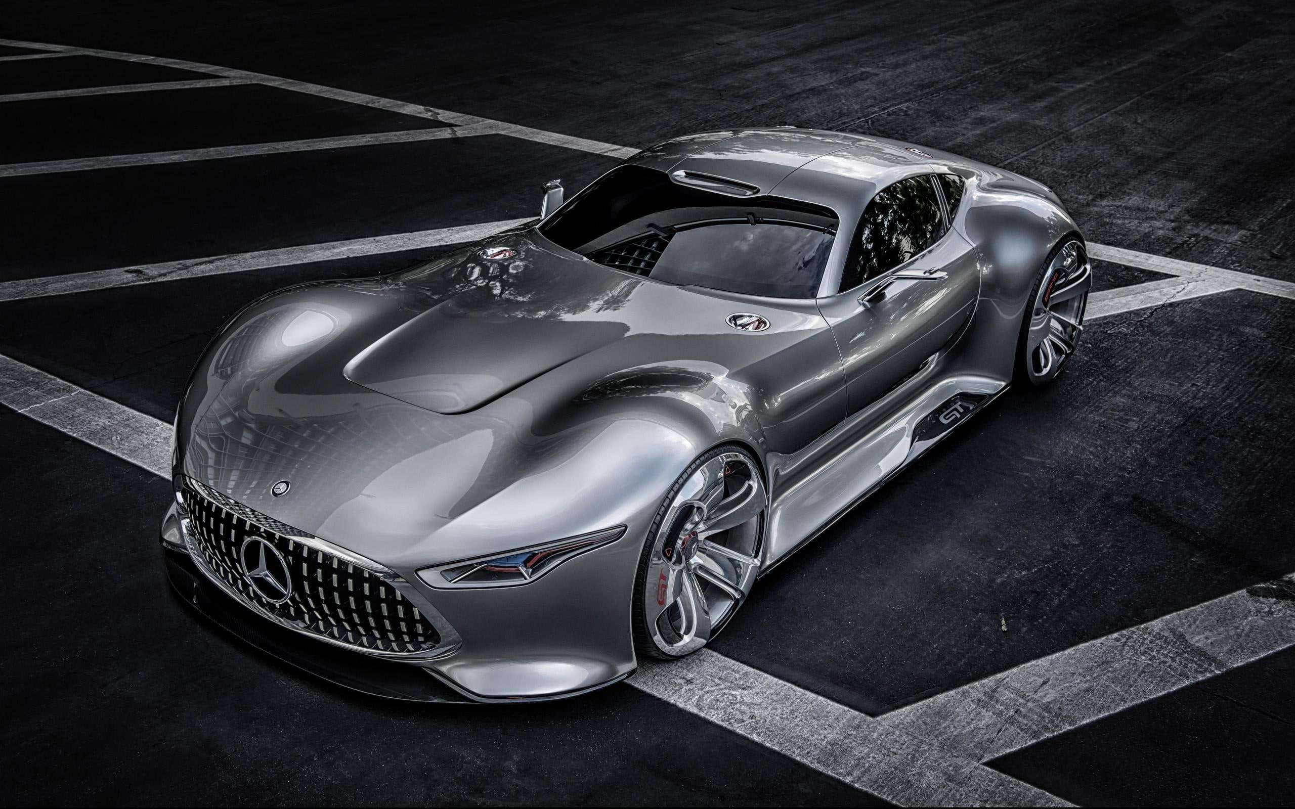 sports, benz, gran, vision, silver, mercedes, 2K, cars, amg, car, turismo, 2013, mercedes benz, HD Wallpaper