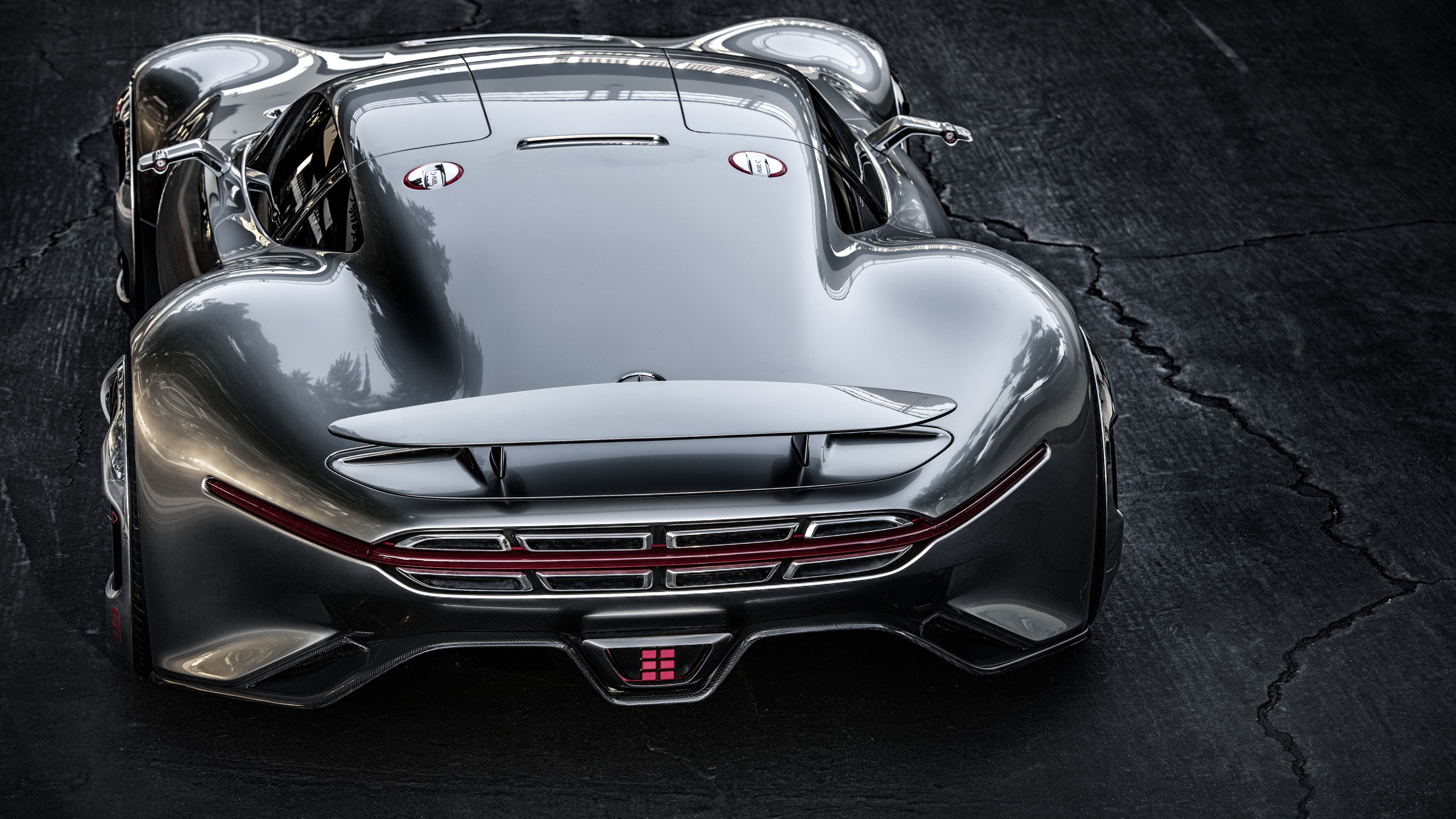 back, Gran Turismo, Mercedes, supercar, test drive, concept, Mercedes-Benz AMG Vision, 5K, silver, 2015 car, HD Wallpaper