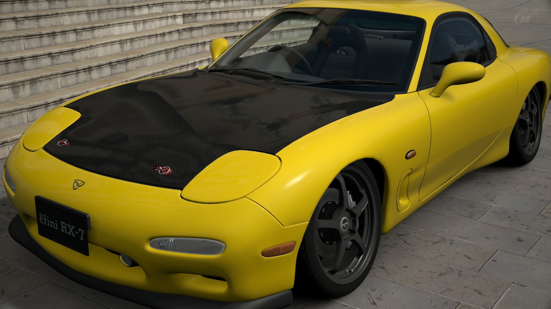 street, day, architecture, 1080P, travel, no people, car, land vehicle, mode of transportation, transportation, wheel, Stance, JDM, retro styled, yellow, HD Wallpaper