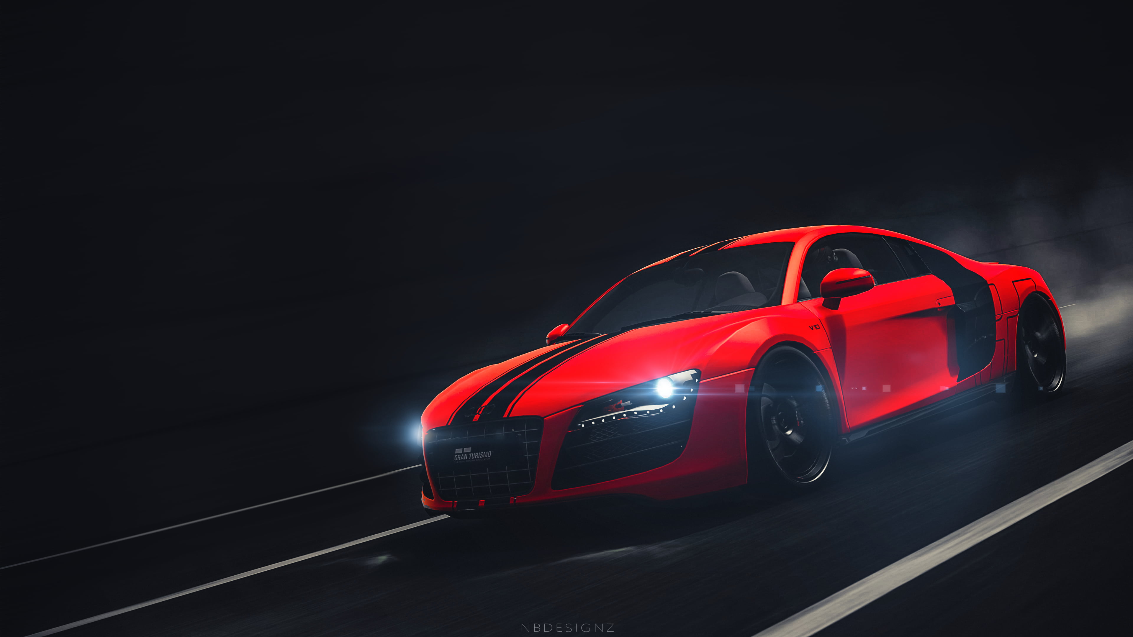 4K, Audi R8, road, car, video games, Gran Turismo 6, vehicle, HD Wallpaper