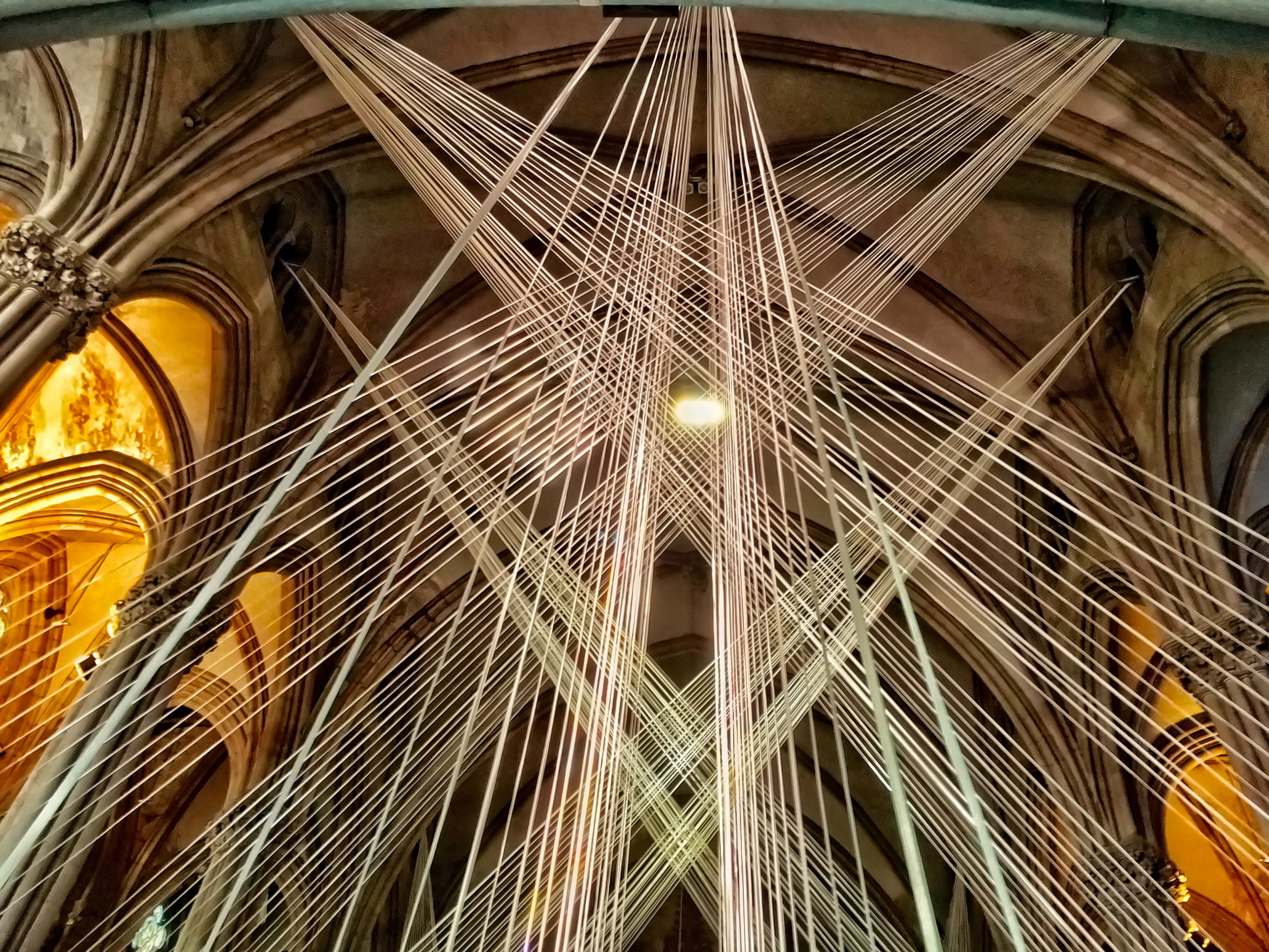 ornate, close-up, church, french, night, the past, Religion, Cathedrale, illuminated, place of worship, christian, nature, low angle view, outdoors, pattern, HD Wallpaper