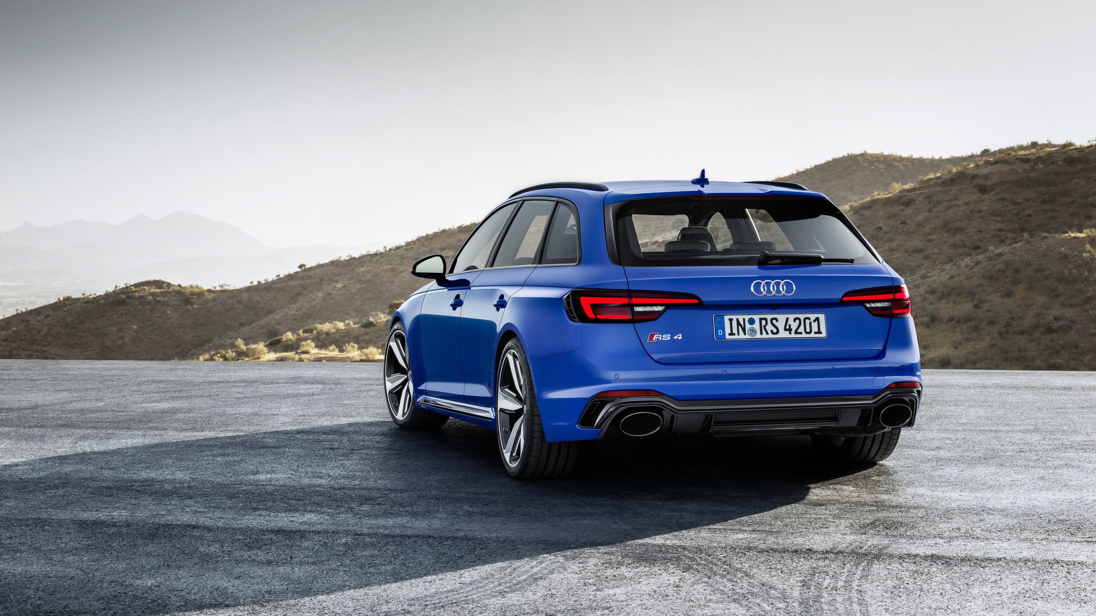 audi, allroad, 2018 Cars, 4K, screenshot, blue, Audi RS4 Avant, s, 4k, HD Wallpaper