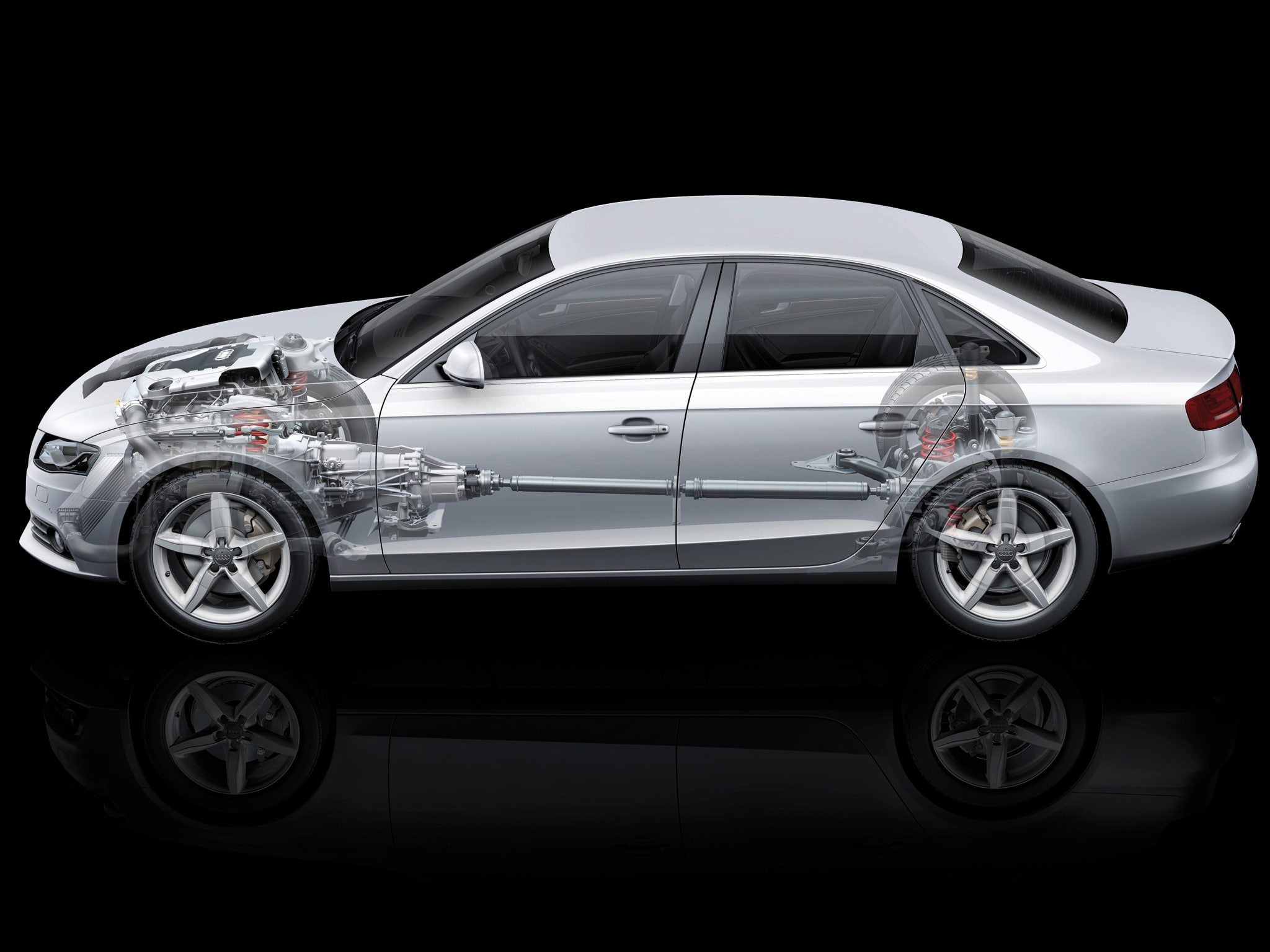 cutaway, sedan, audi, 1080P, b8-8k, quattro, HD Wallpaper