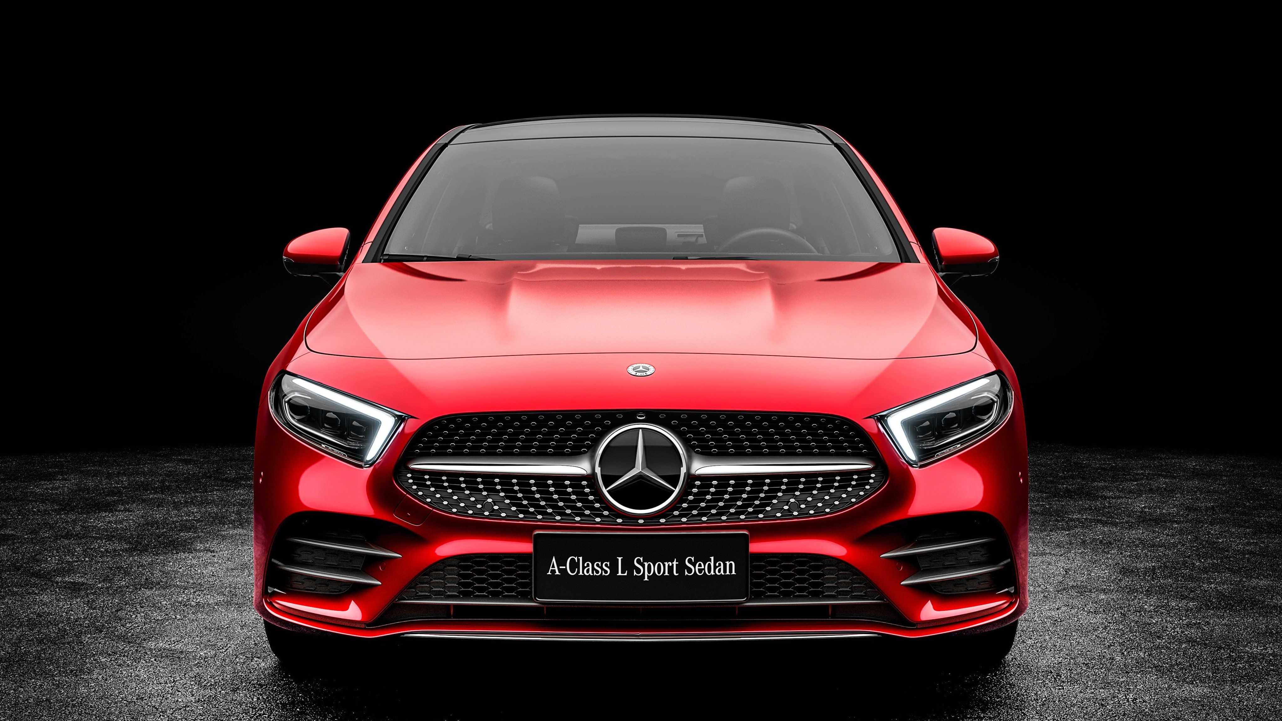Sedan, front view, L Sport, A200, 4K, 2019, Mercedes-Benz, A-Class, HD Wallpaper