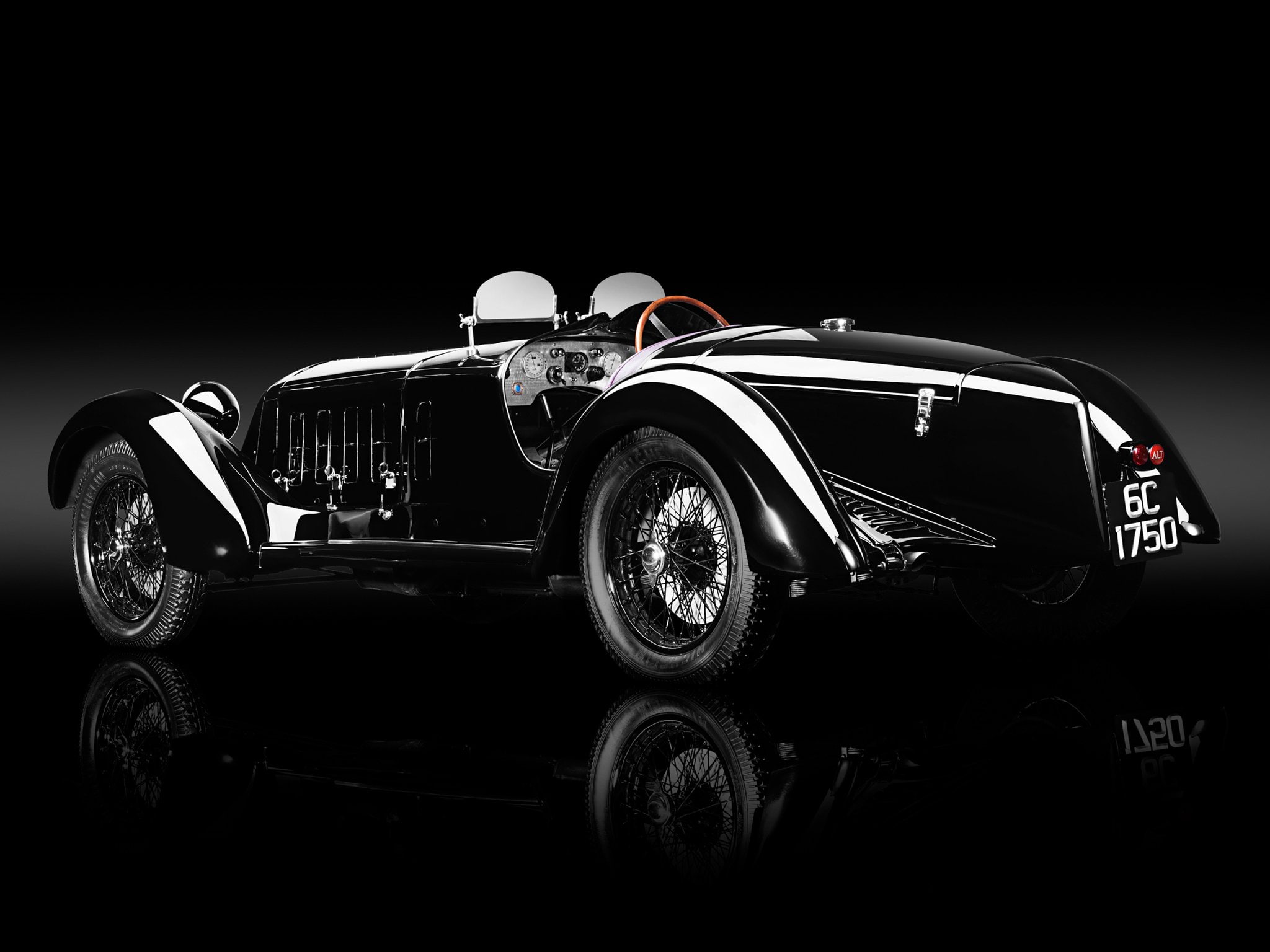 romeo, alfa, 1929, retro, racing, 1080P, 6 c, 1750, race, s s, HD Wallpaper