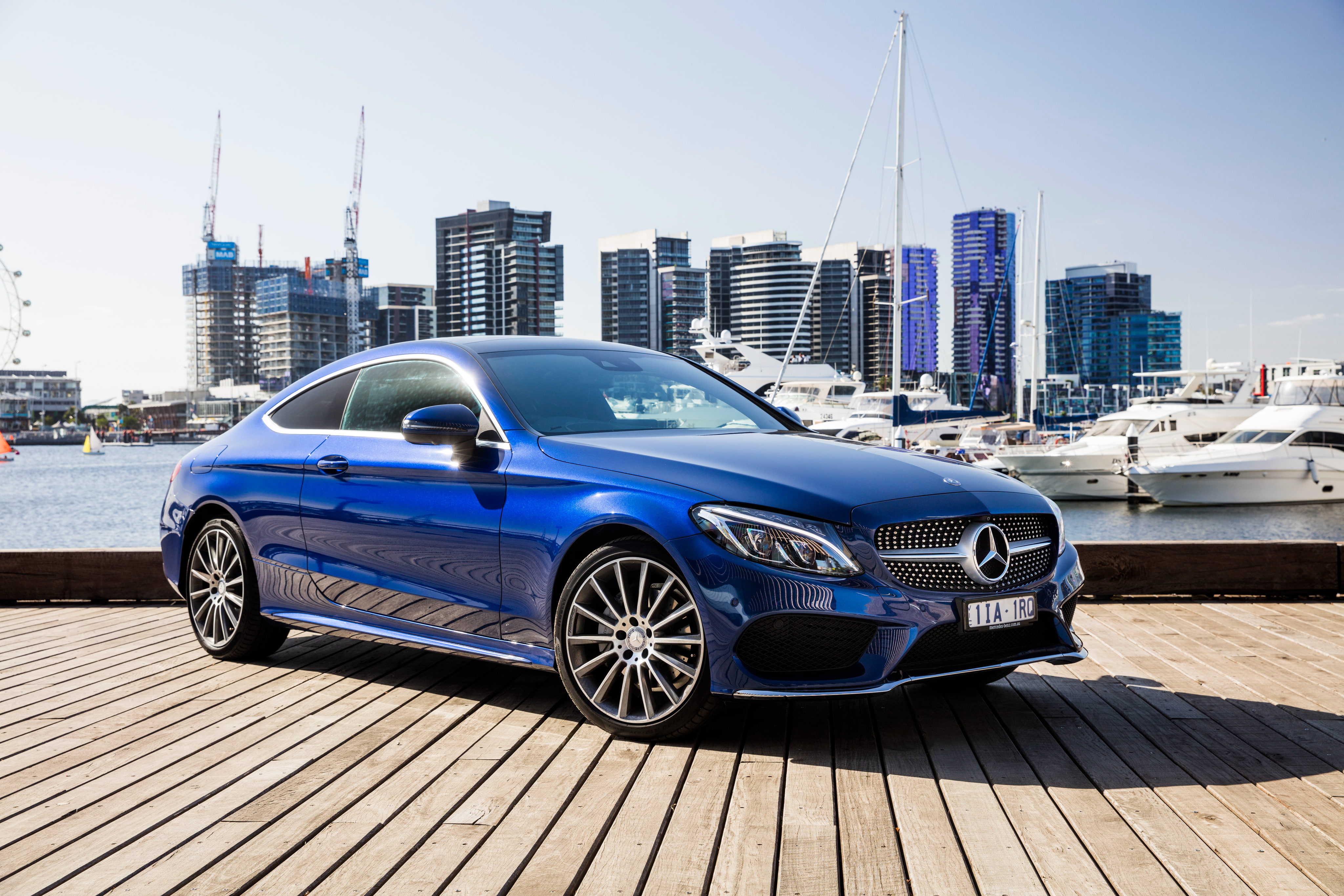 Coupe, AMG, benz, Mercedes, C-Class, blue, Mercedes-Benz, C205, 4K, HD Wallpaper