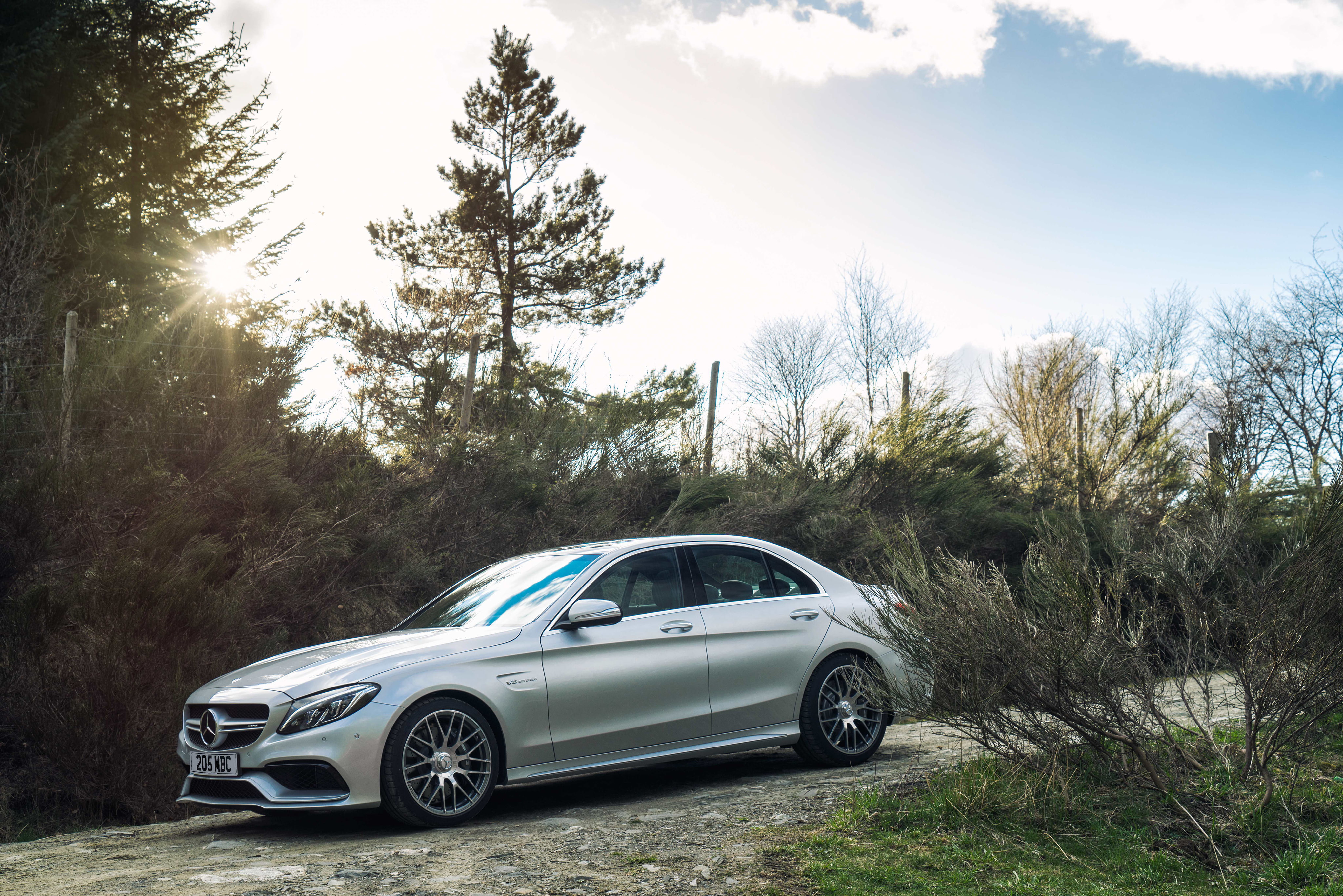 W205, C 63 S, AMG, Mercedes, UK-spec, 2015, 4K, HD Wallpaper