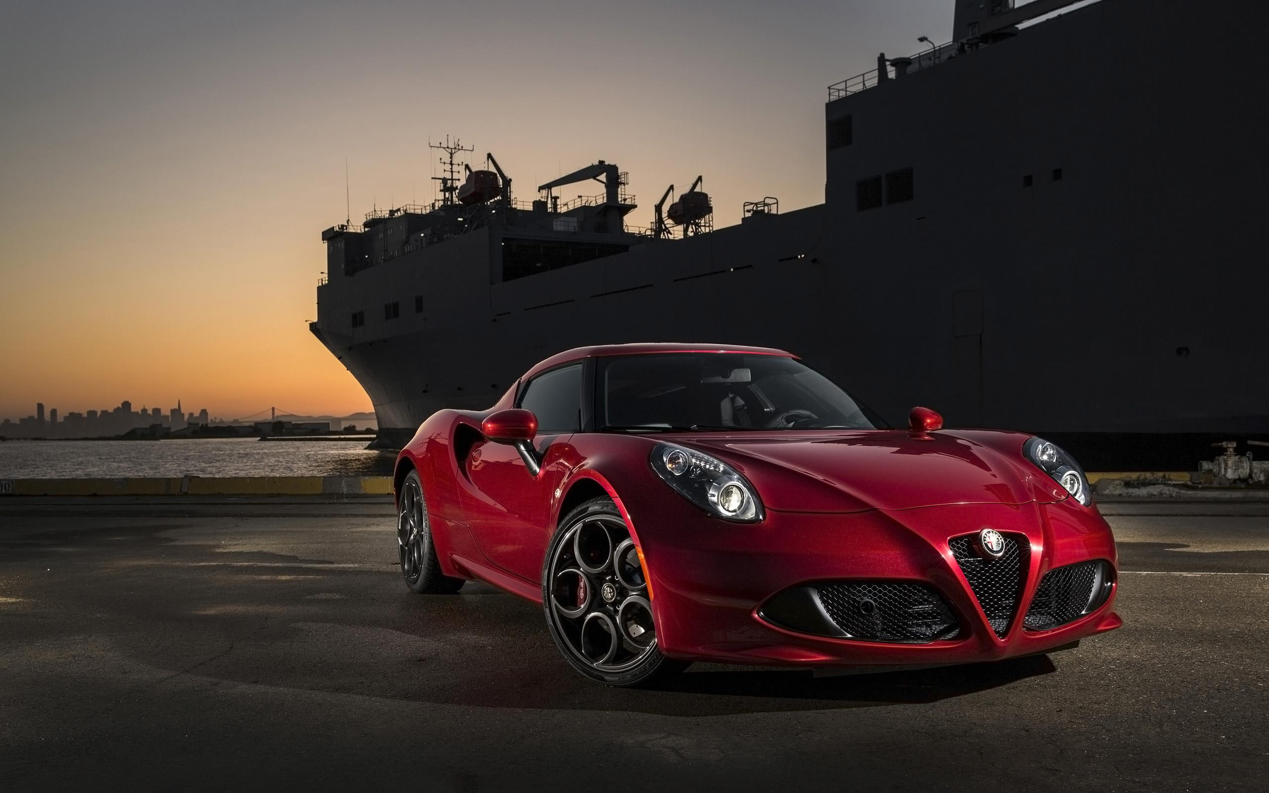 alfa, 2K, cars, coupe, romeo, c, 2015, alfa romeo, red, HD Wallpaper