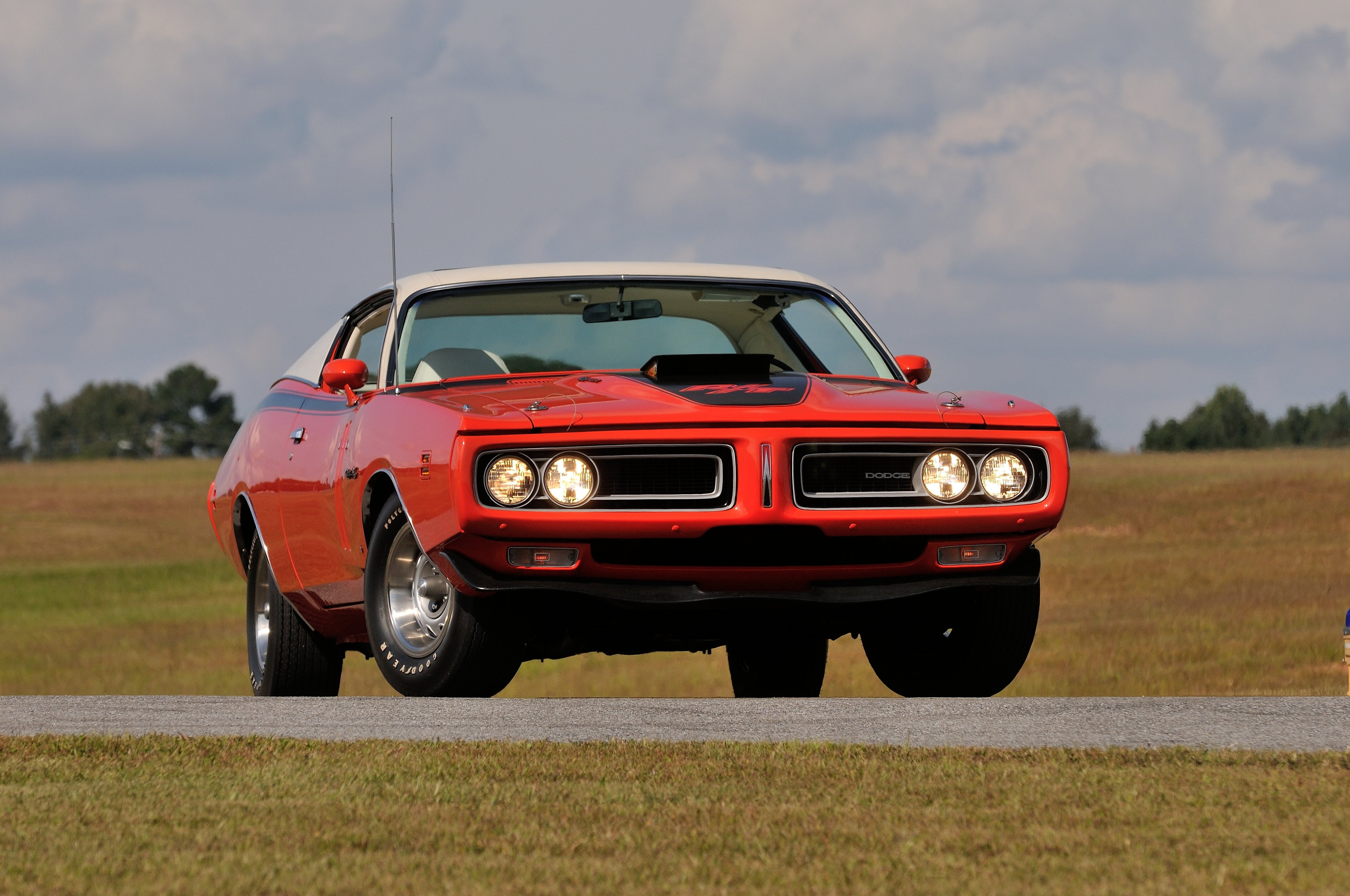 usa, charger, old, 1971, muscle, hemi, classic, 4K, red, original, dodge, sunroof, HD Wallpaper