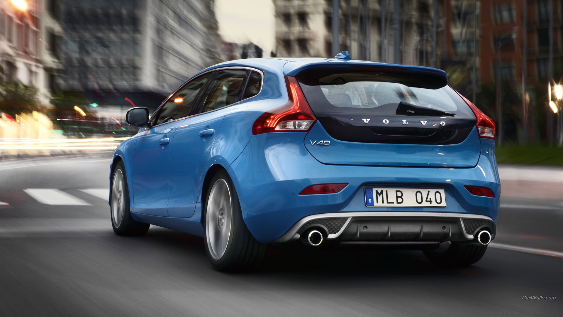 car, blue cars, 1080P, Volvo V40, HD Wallpaper