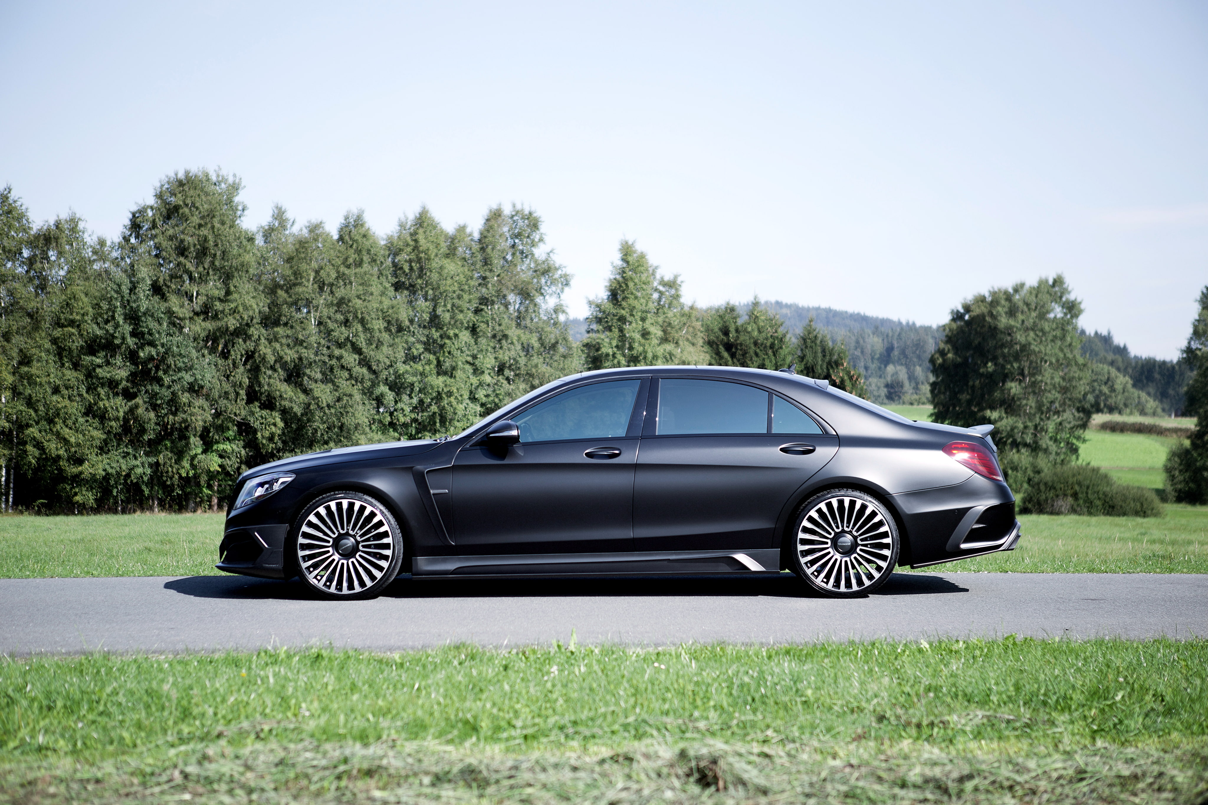 Black, S-Class, 2015, W222, 4K, Mansory, Mercedes, Matt, Mercedes-Benz, side, HD Wallpaper