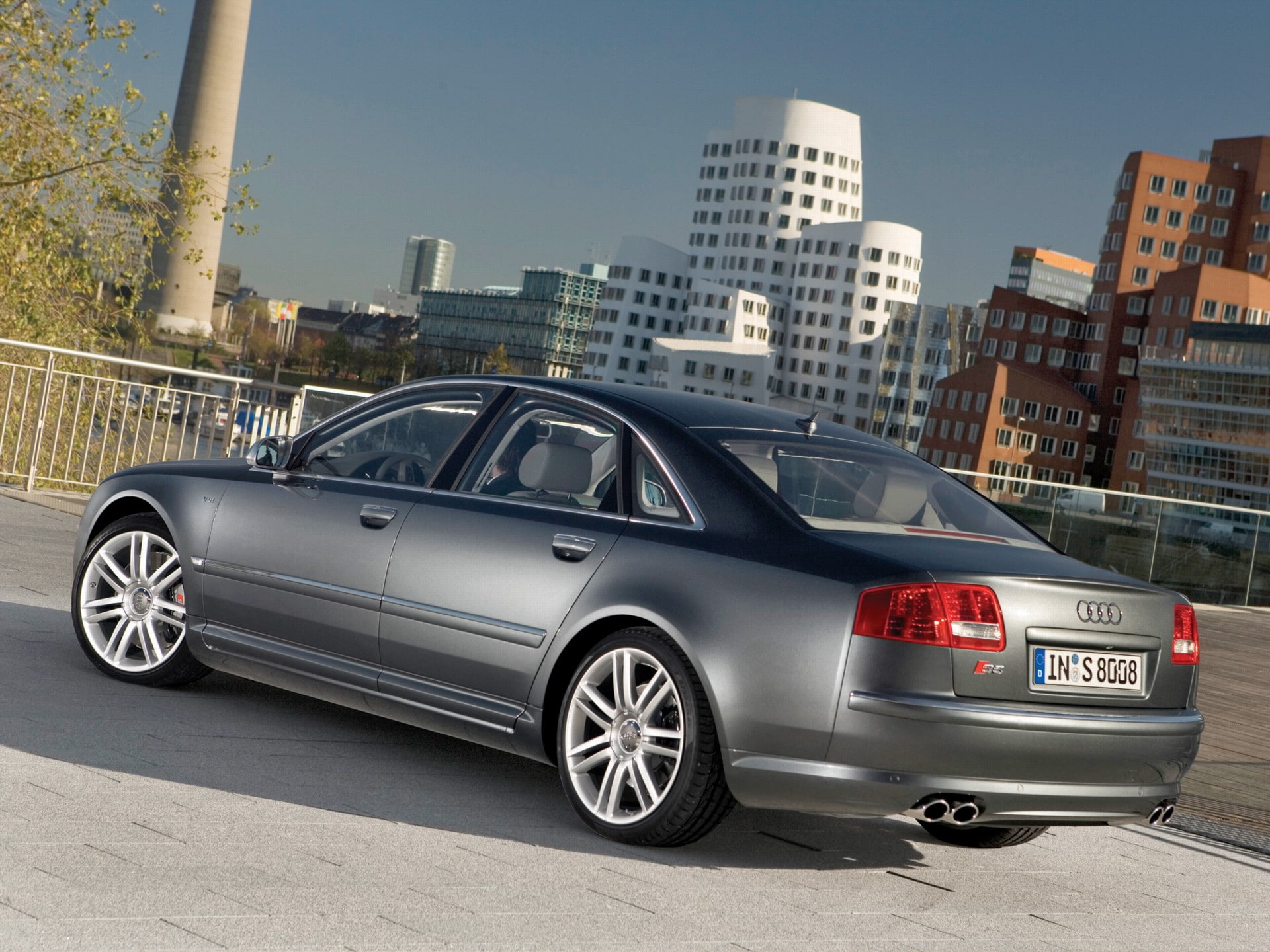 skyscraper, built structure, street, car, s, city, building, nature, tall - high, sky, motor vehicle, land vehicle, outdoors, audi, no people, architecture, HD Wallpaper