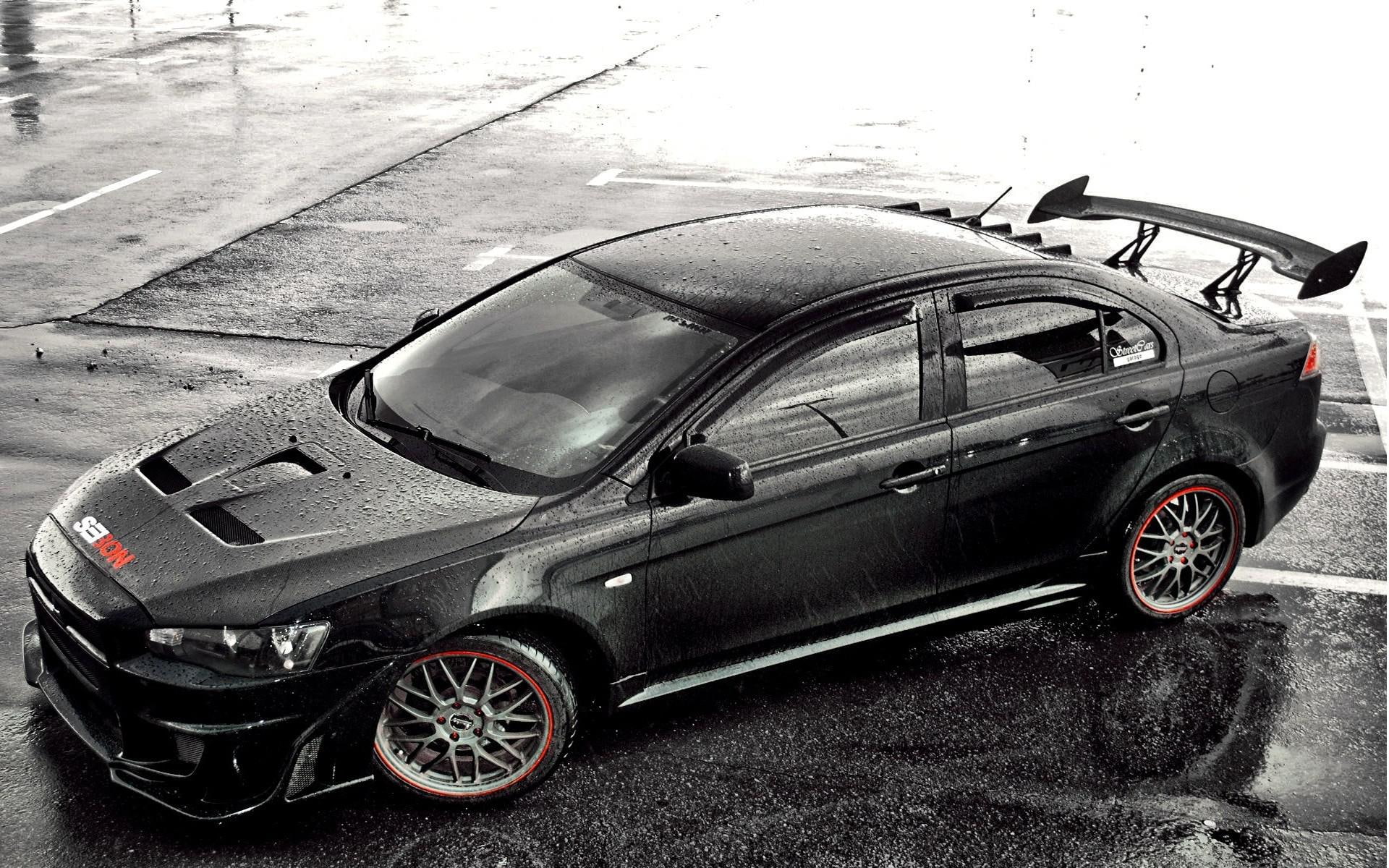 coupe, evolution, mitsubishi lancer evolution, 1920x1200, black, cars, lancer, 1080P, mitsubishi, x, HD Wallpaper