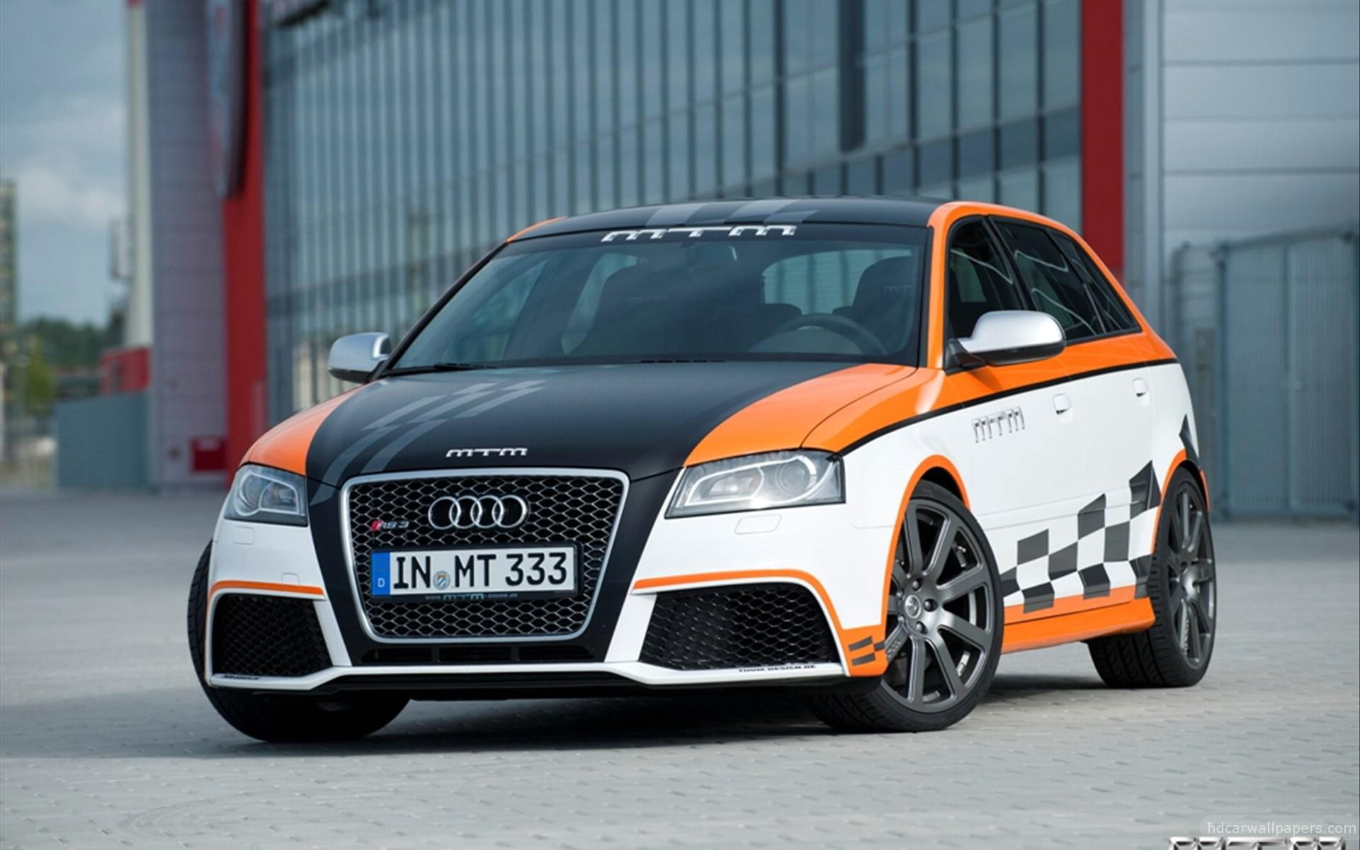 rs, mtm, audi, black, orange, 1080P, white, 2011, sportback, checkered, cars, HD Wallpaper