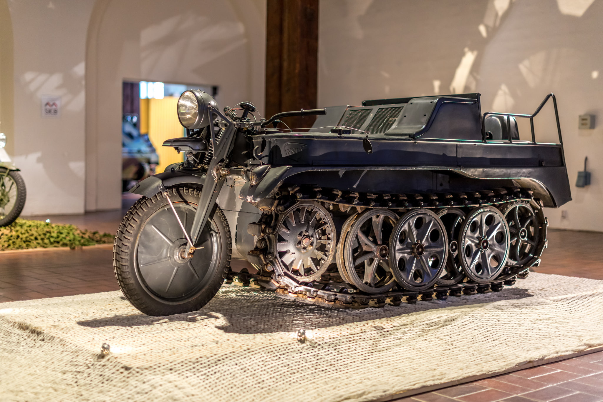 SdKfz 2, half-track motorcycle, Germany, Museum, Kettenkrad HK 101, 1080P, exhibit, The second world war, HD Wallpaper