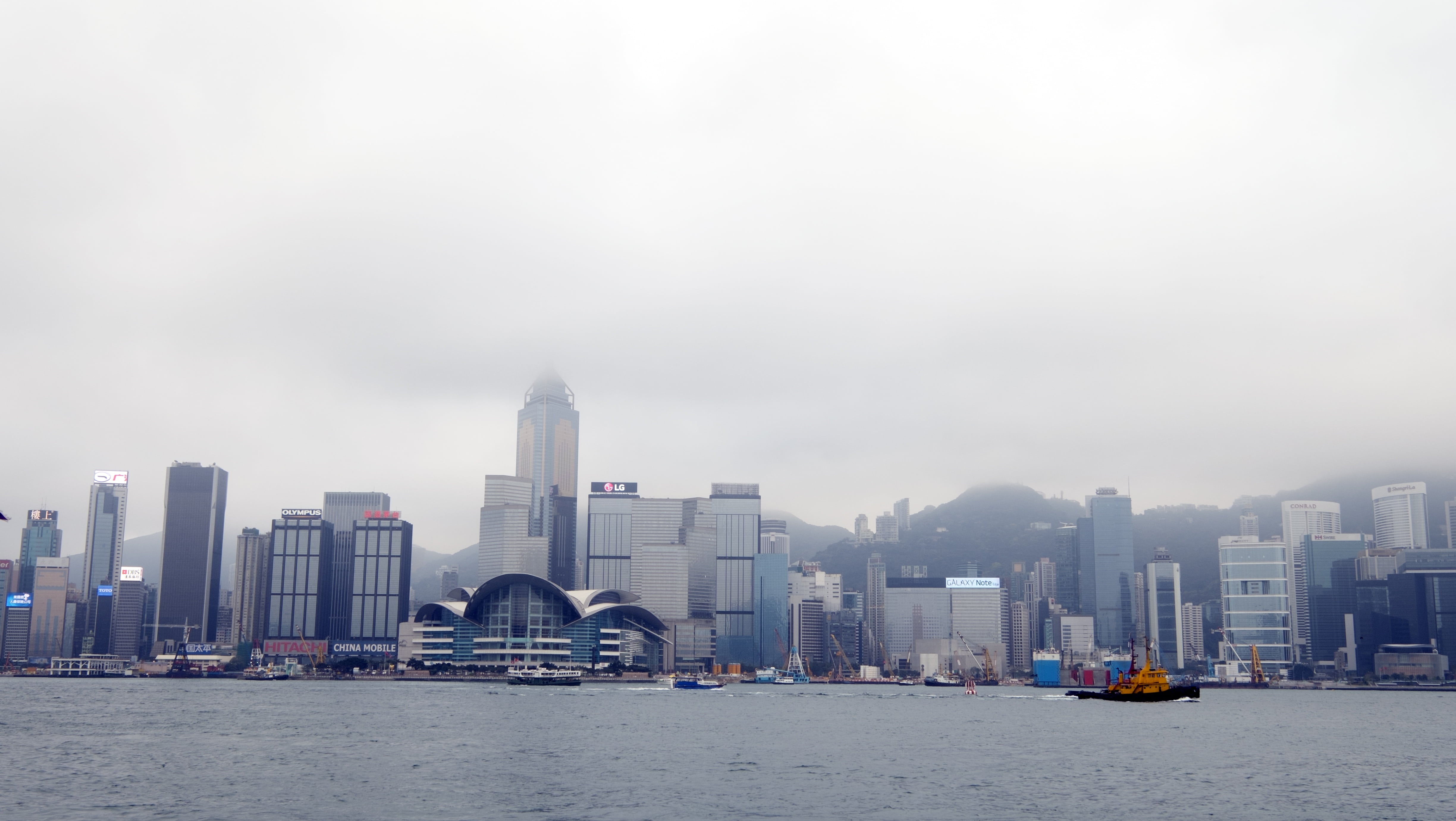 bibkn museum, hong kong, architecture, financial district, built structure, city, outdoors, 陰, modern, urban skyline, office building exterior, 4K, fog, HD Wallpaper