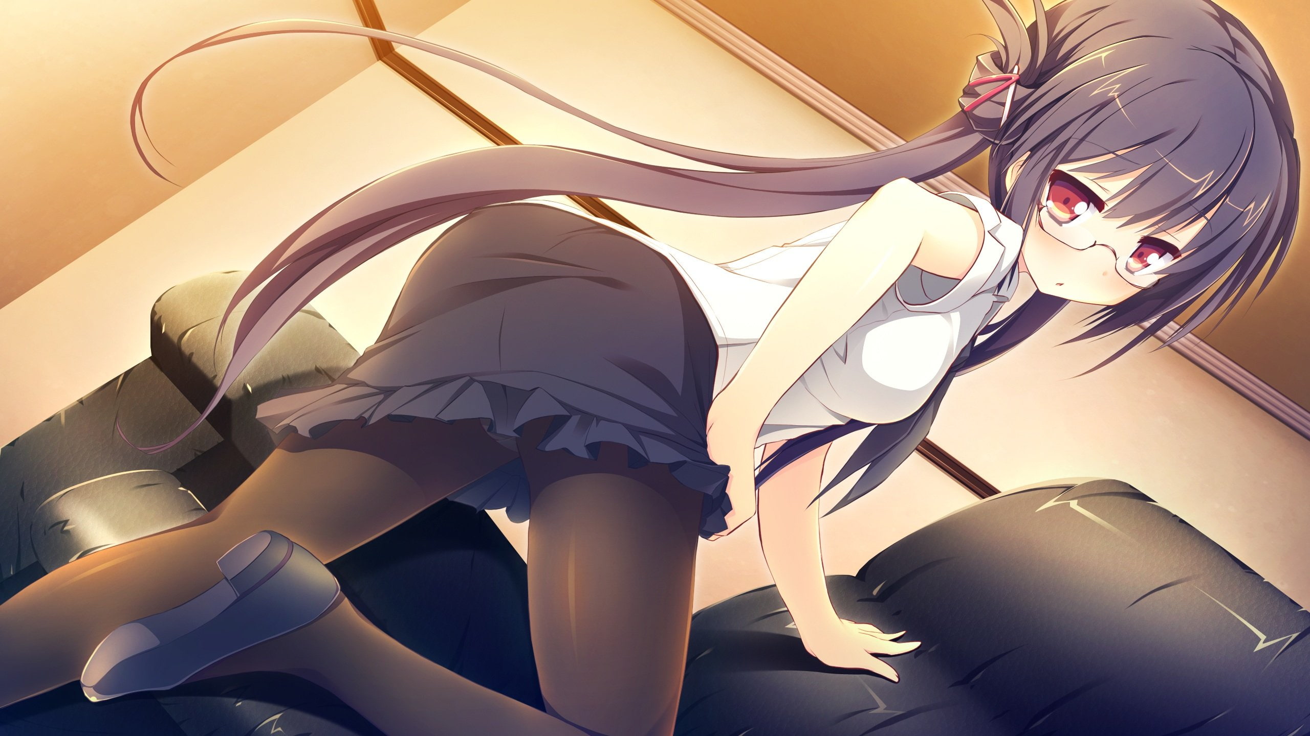 day 039 s, 2K, black, glasses, game, hair, alcot, long, clover, HD Wallpaper