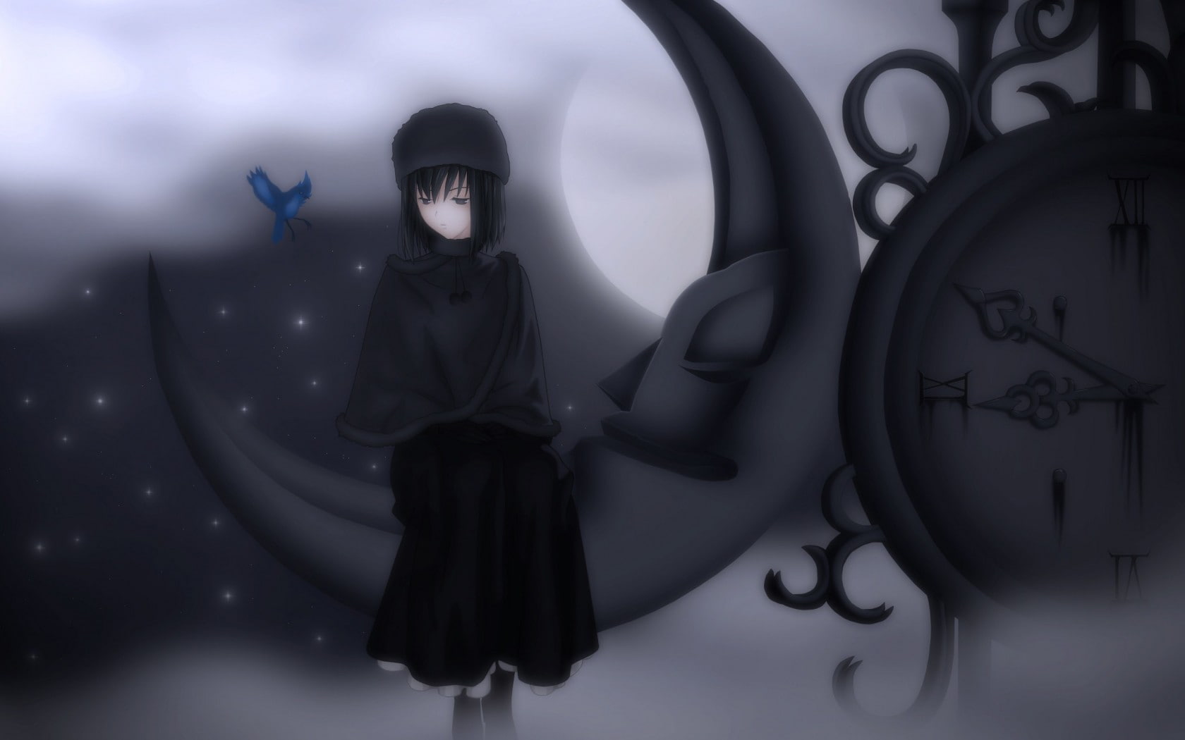 kuonji, tsukai, alice, mahou, 720P, yoru, art, HD Wallpaper