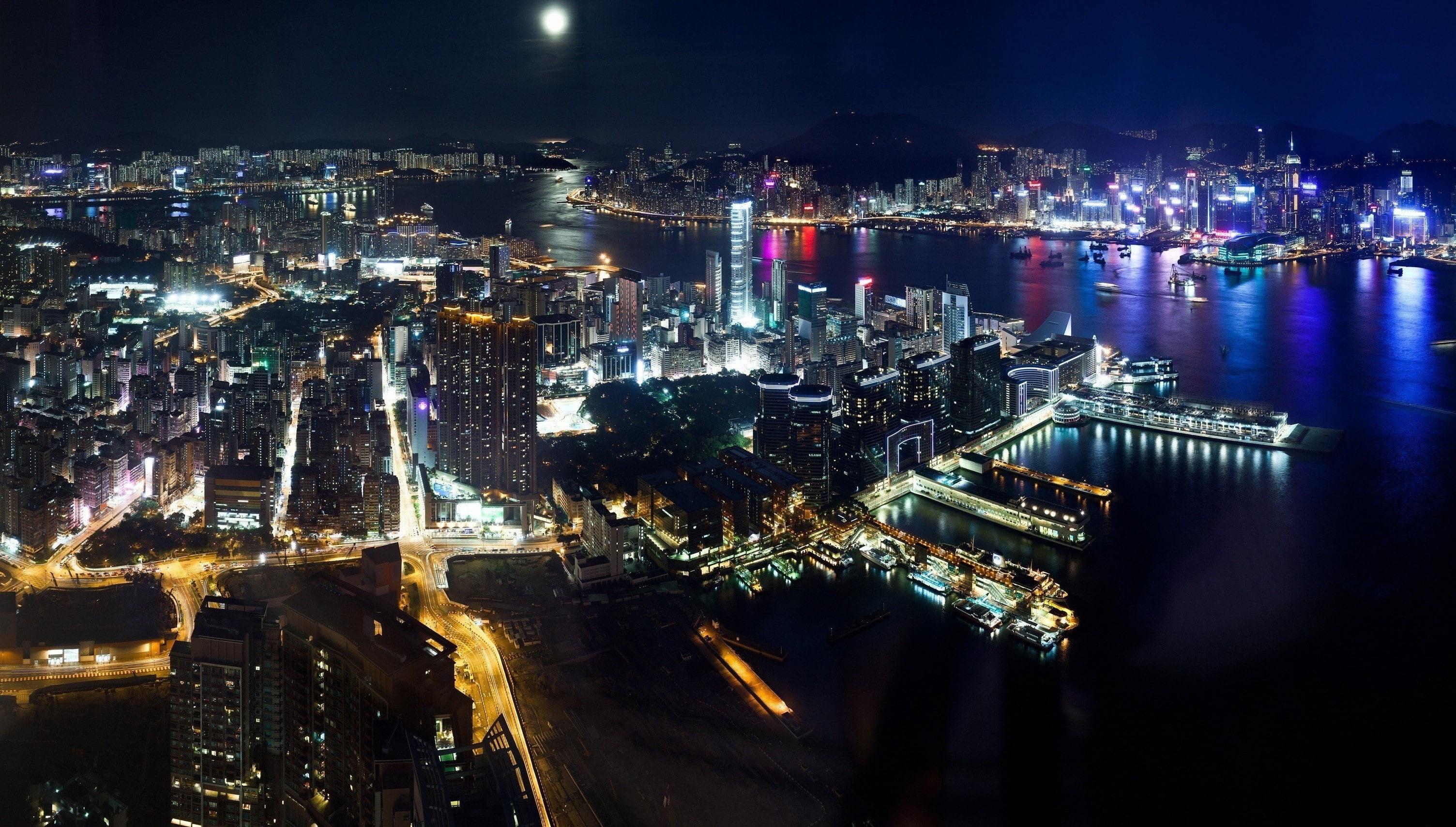 Hong Kong, 2K, night, cityscape, HD Wallpaper